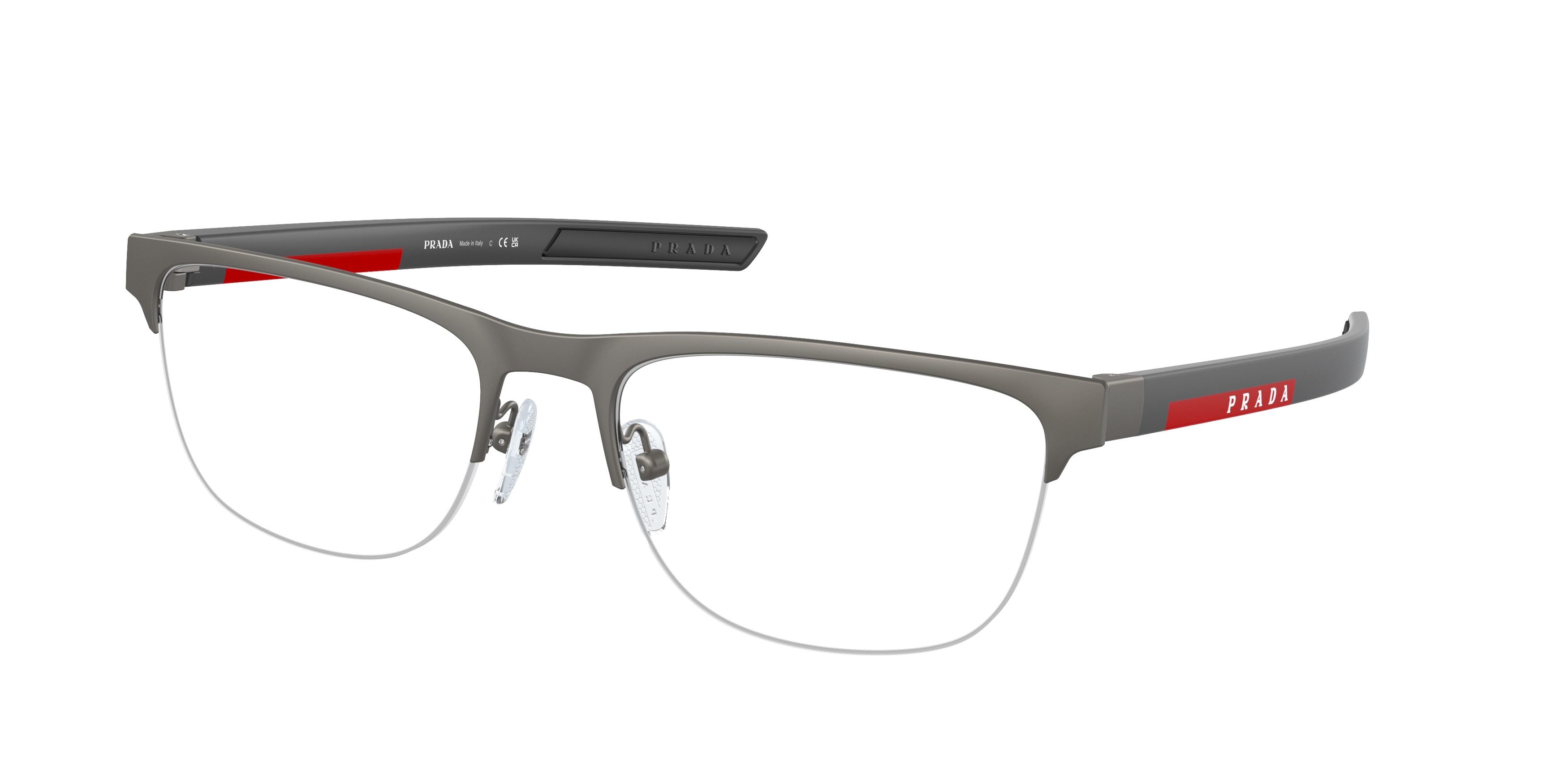 Prada matte grey glasses clearance