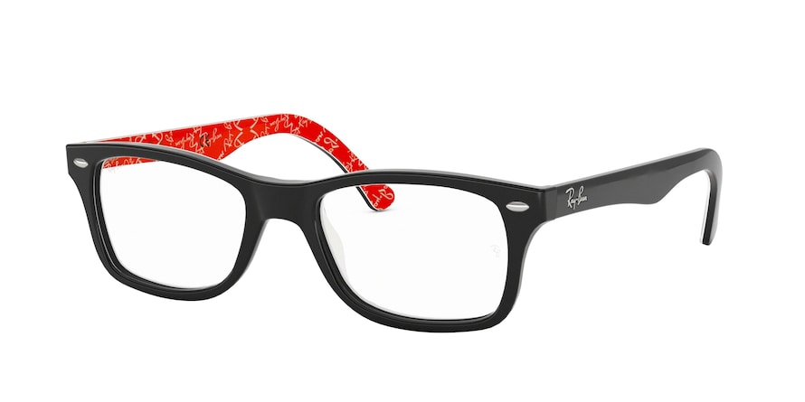 Ray-ban  RX5228 2479 Black On Texture Red