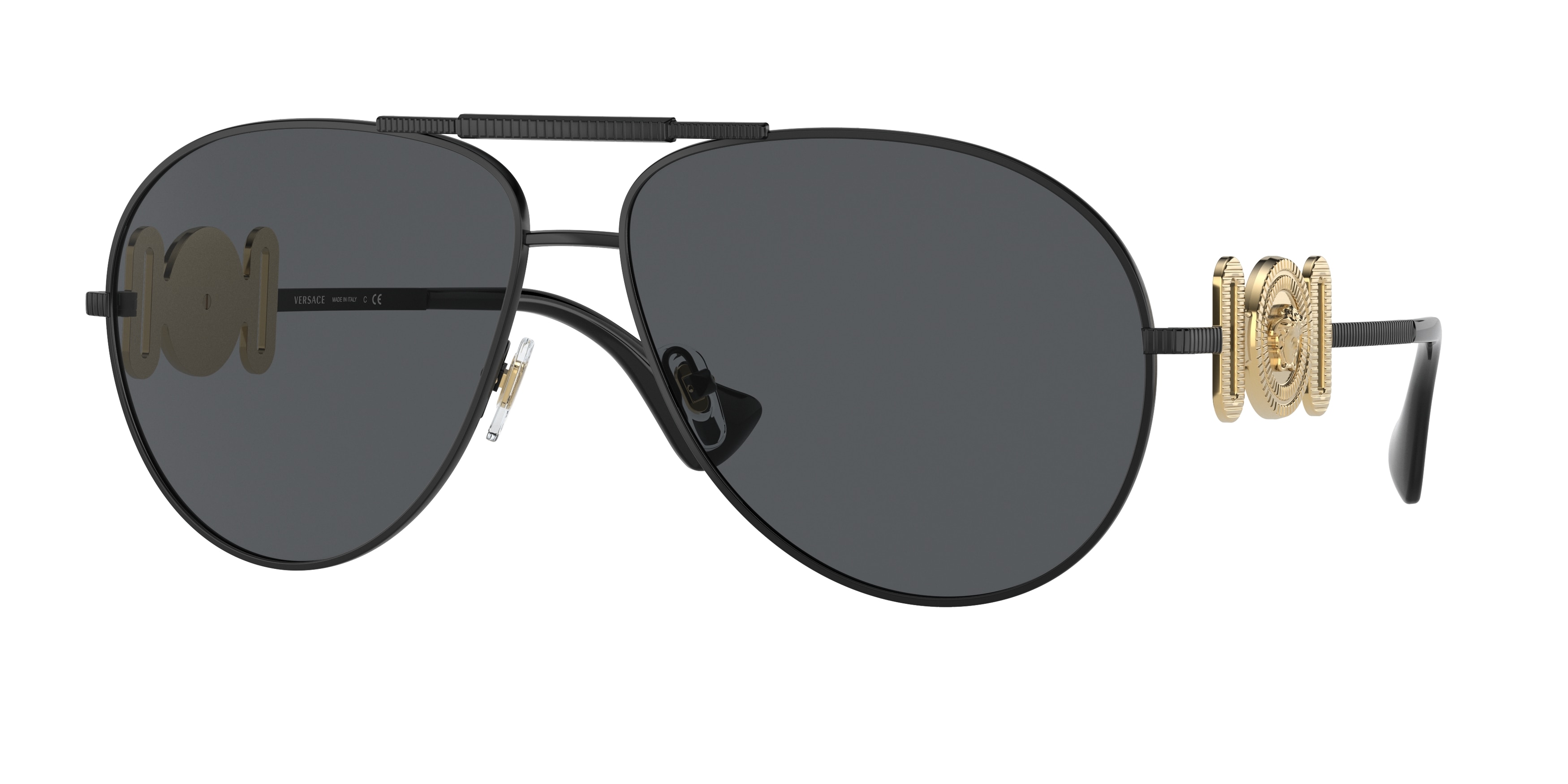 Versace matte sale black sunglasses