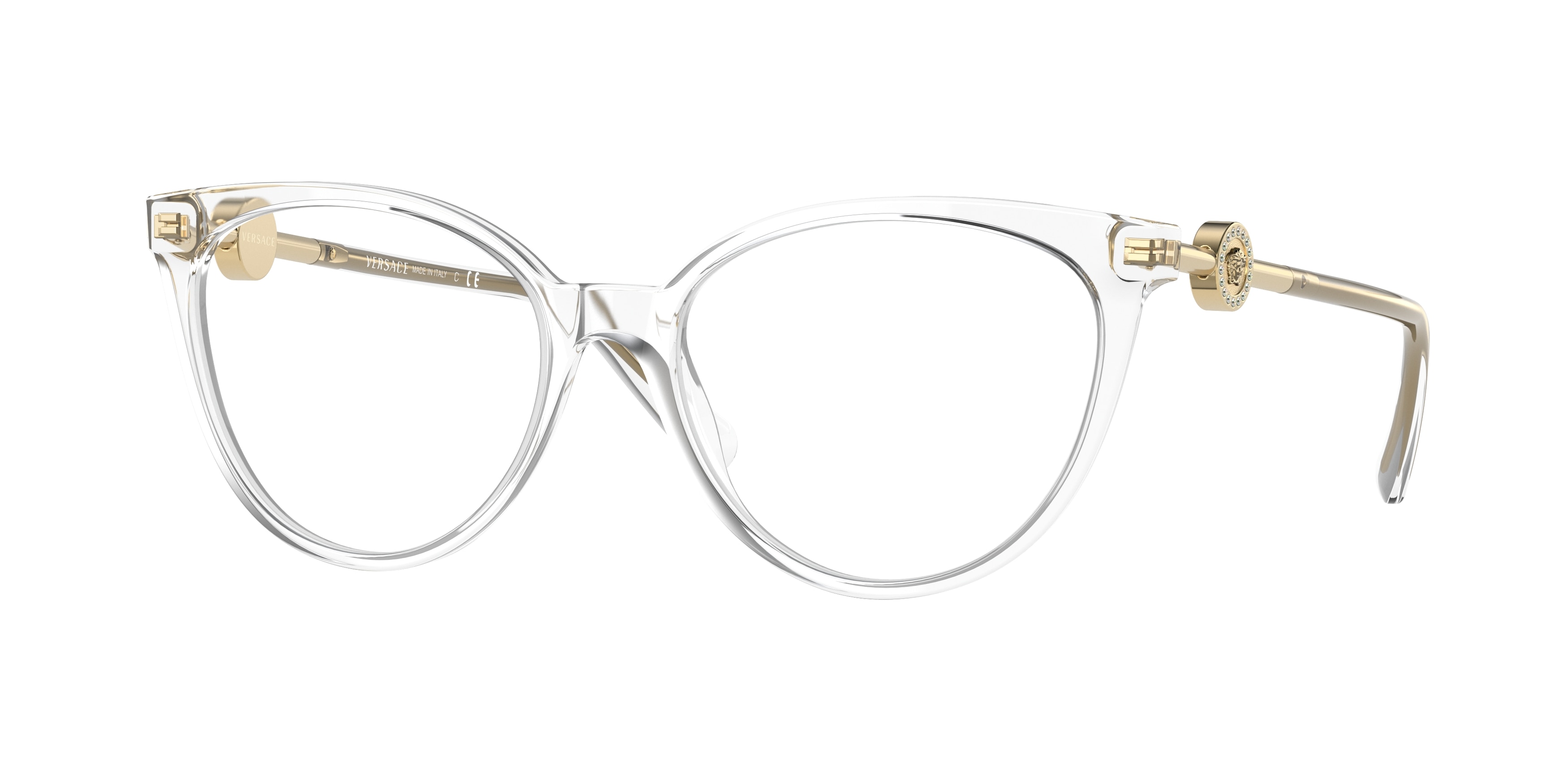 Versace transparent glasses clearance
