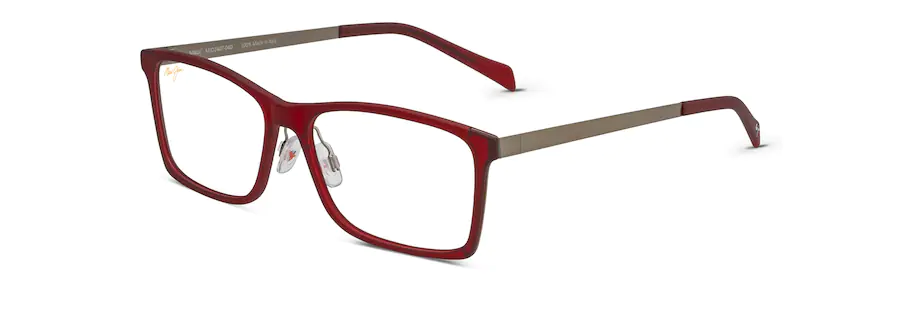 maui_jim_mjo2407_matte_red_with_brushed_light_gunmetal_temples___clear_lenses_ref maui_jim_mjo2407_matte_red_with_brushed_light_gunmetal_temples___clear_lenses_ref