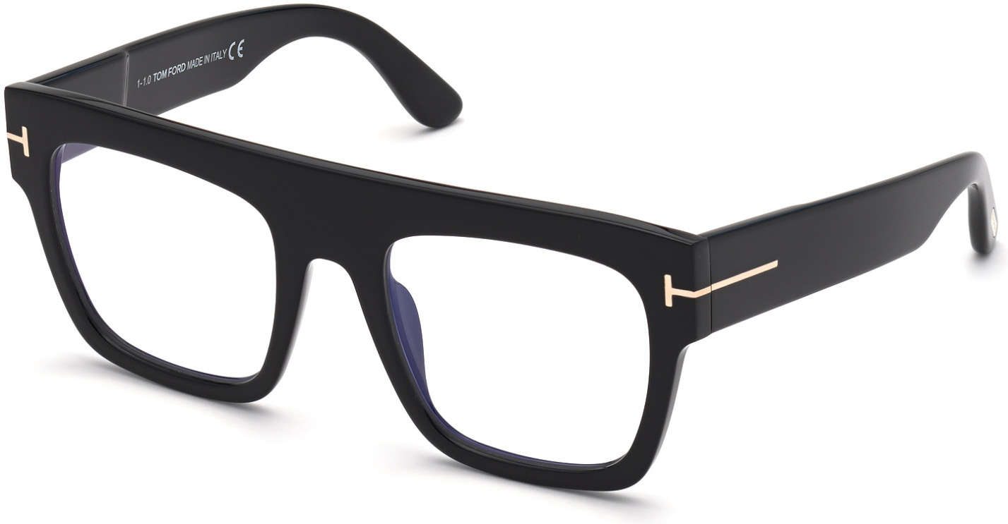 Tom Ford Ft0847 Renee Shiny Black Blue Block Lenses fw20 Adv