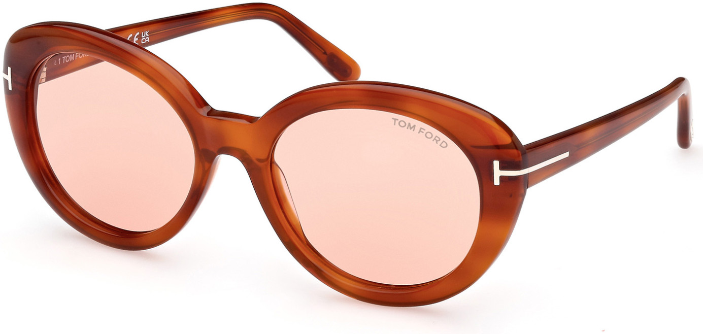 Tom Ford Ft1009 Lily 02 Shiny Blonde Havana T Logo Photochromic