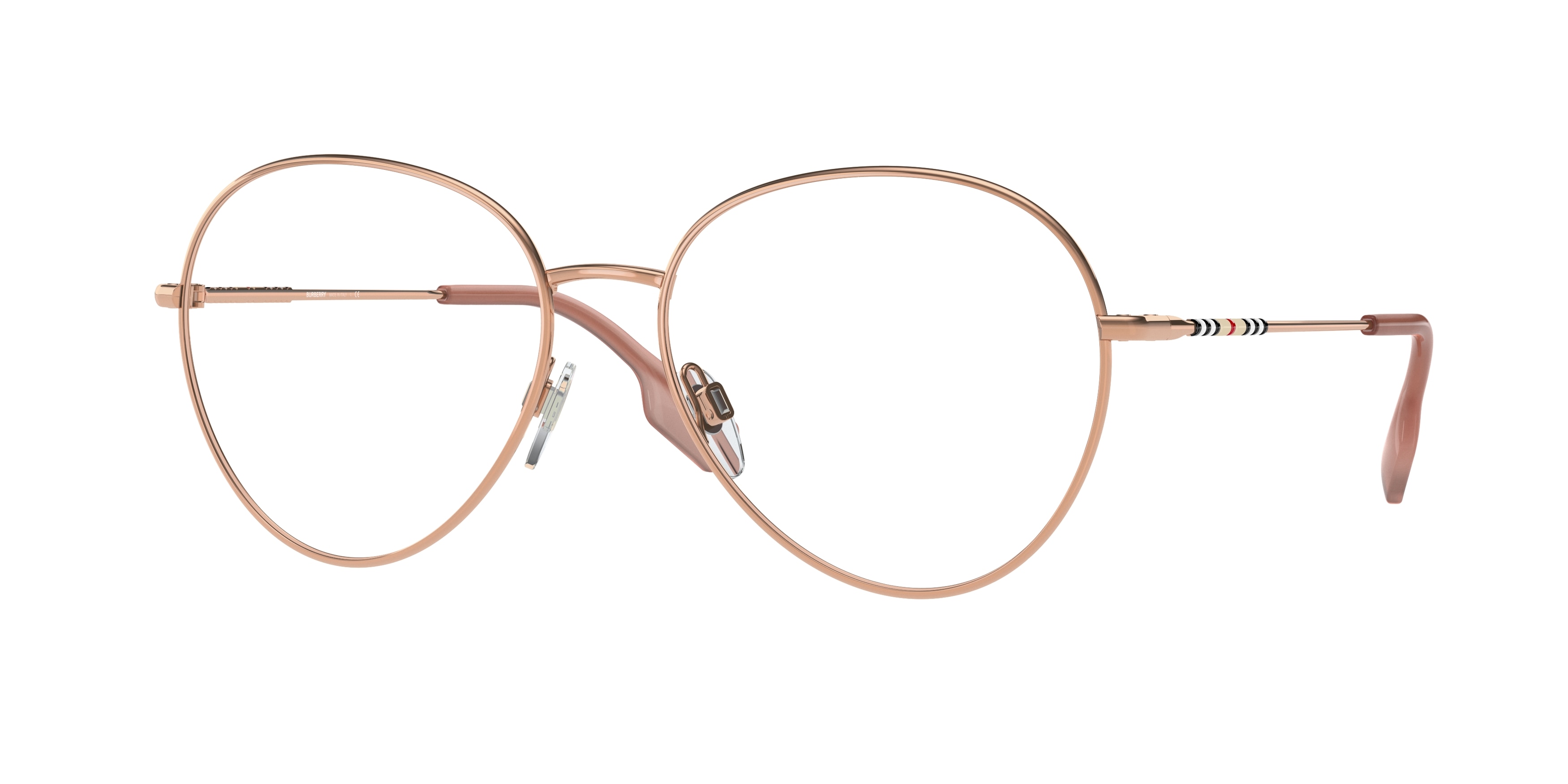 Rose gold clearance glasses frames burberry