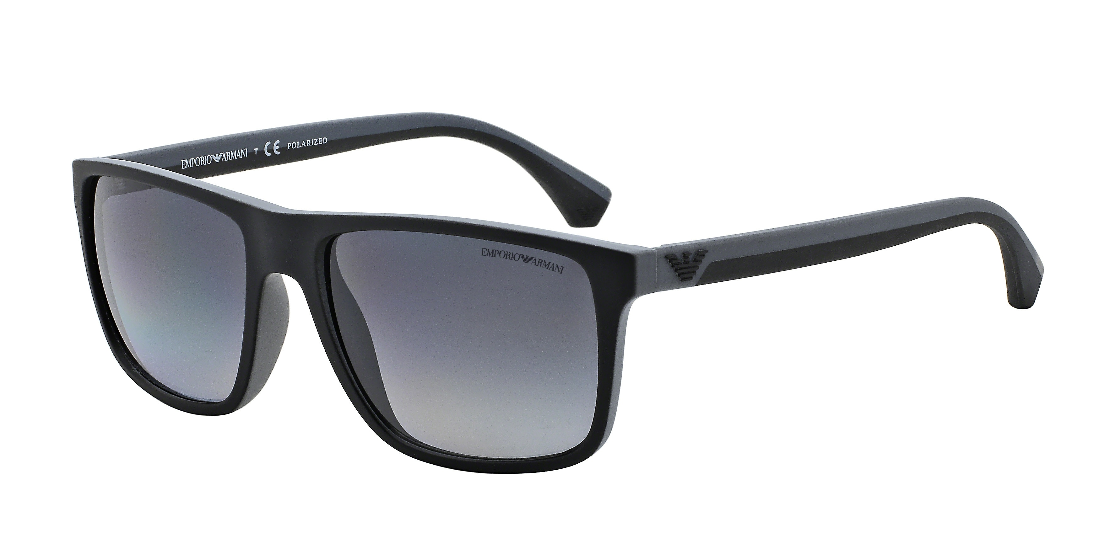 Emporio Armani  EA4033 5229T3 Rubber Black & Grey Polarized (Gradient Grey Polarized)