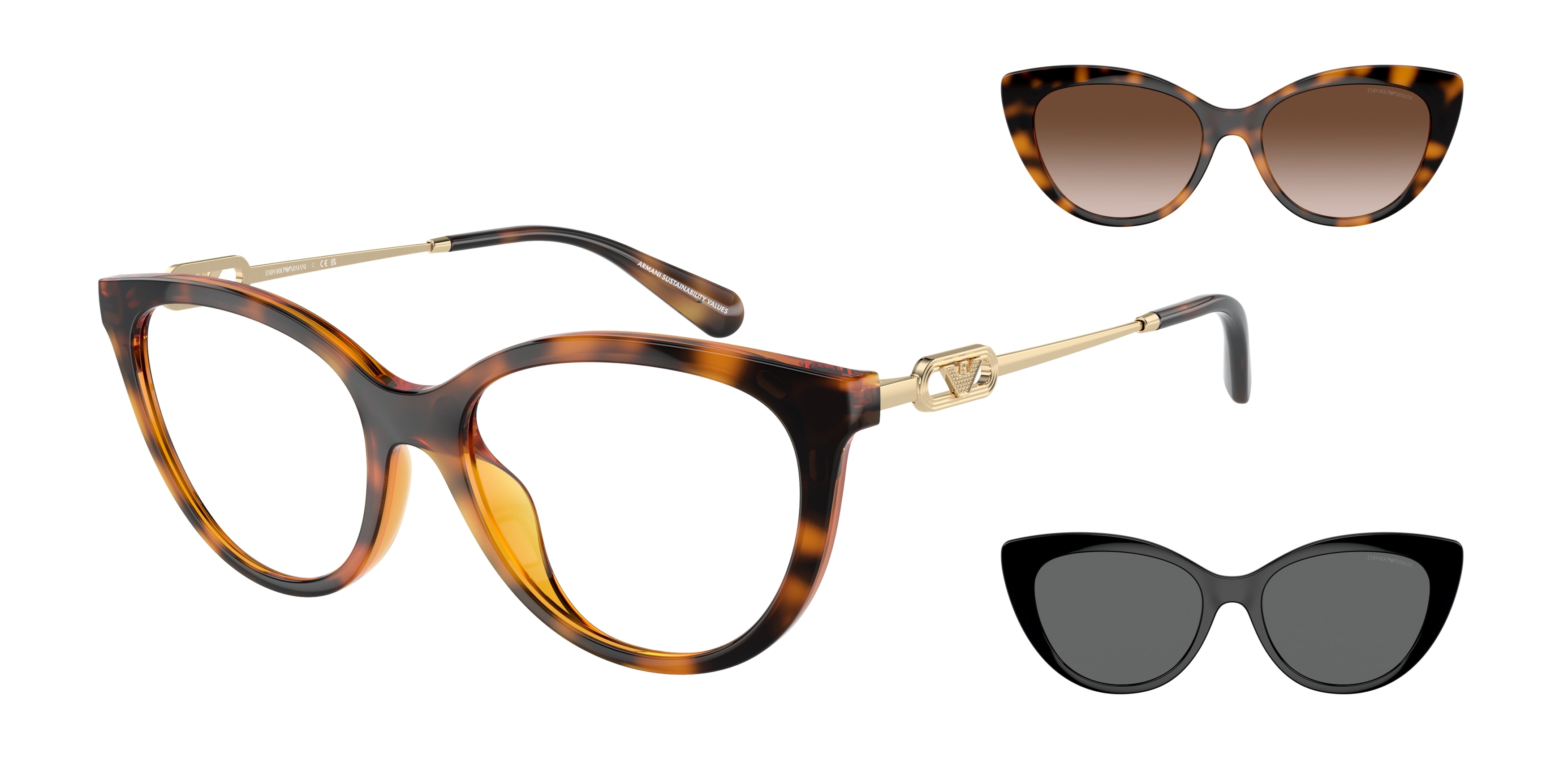 Emporio armani clearance glasses womens