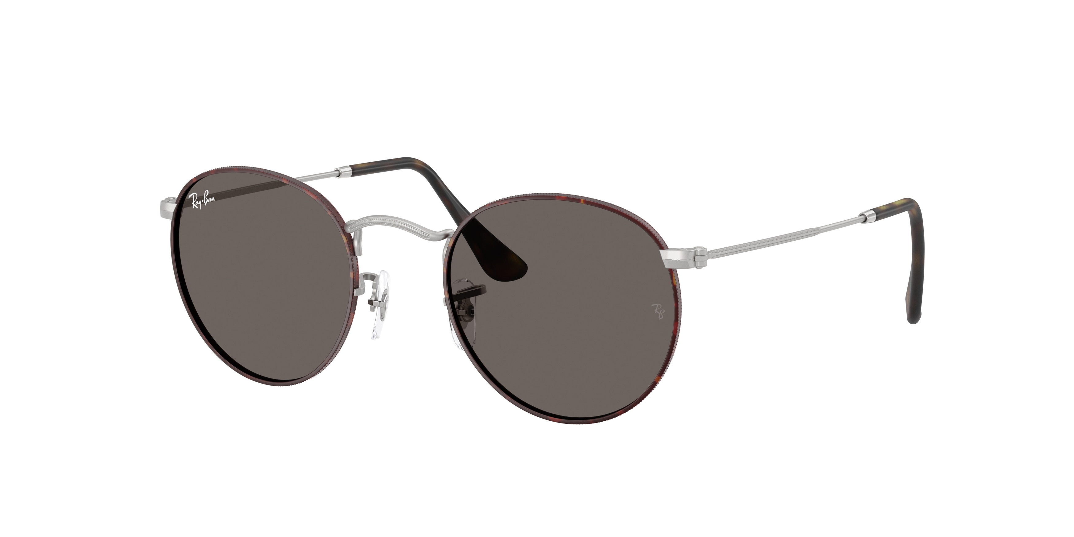Ray-ban Round Metal RB3447 9277B1 Matt Havana On Matt Silver (Dark Grey)