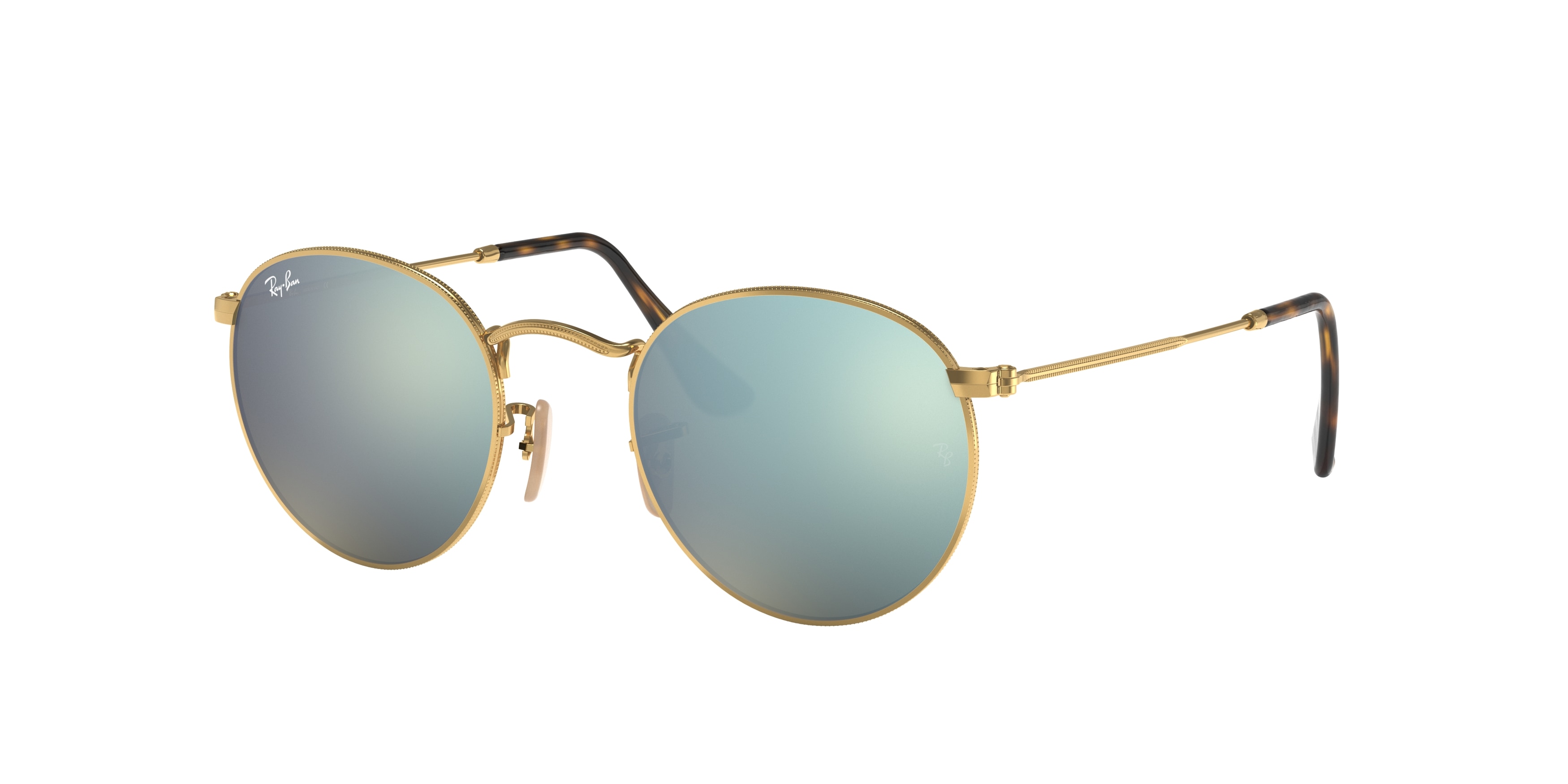Ray-ban Round Metal RB3447N 001/30 Gold (Silver Flash)