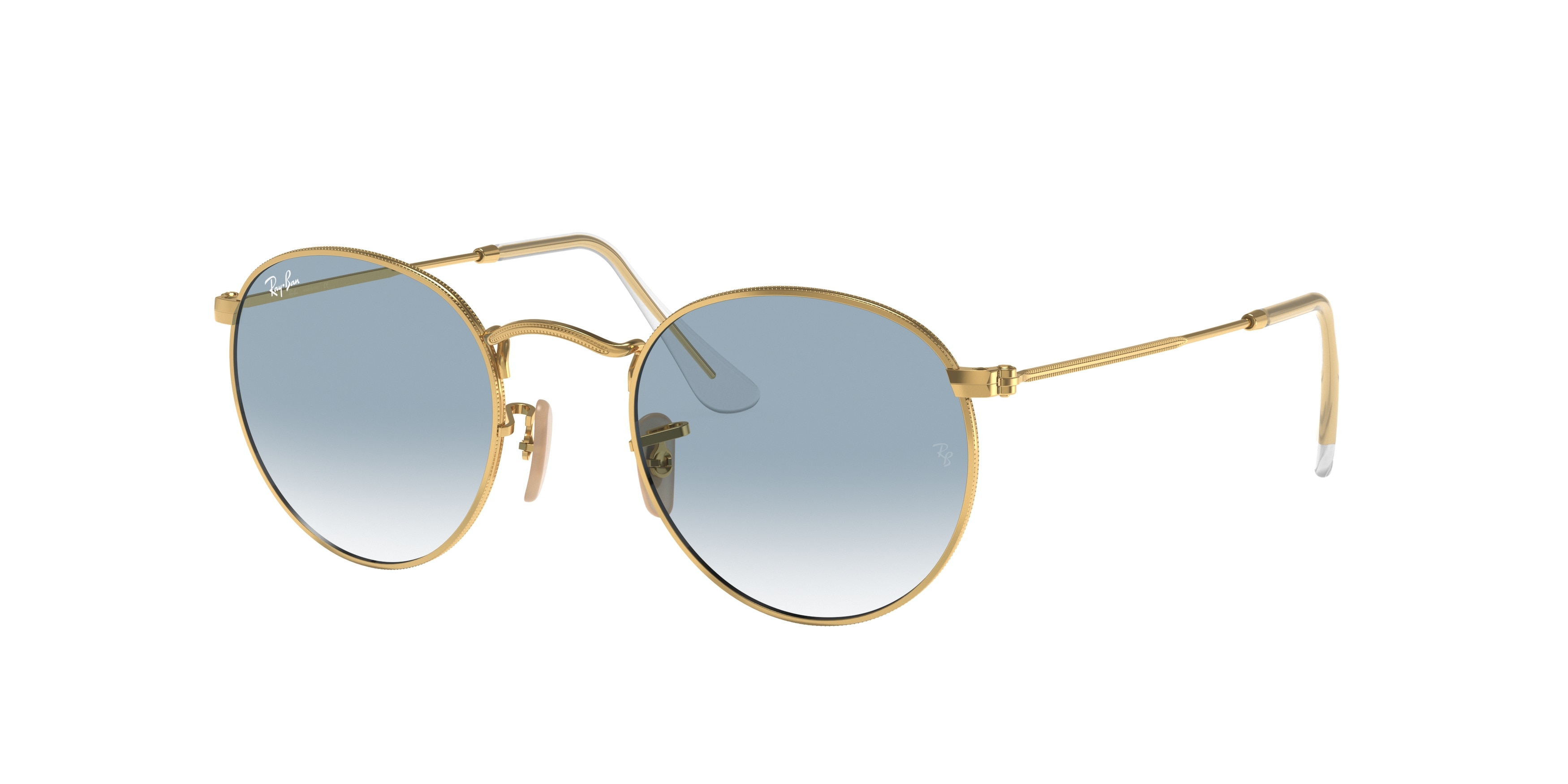 Ray-ban Round Metal RB3447N 001/3F Gold (Light Blue Gradient)