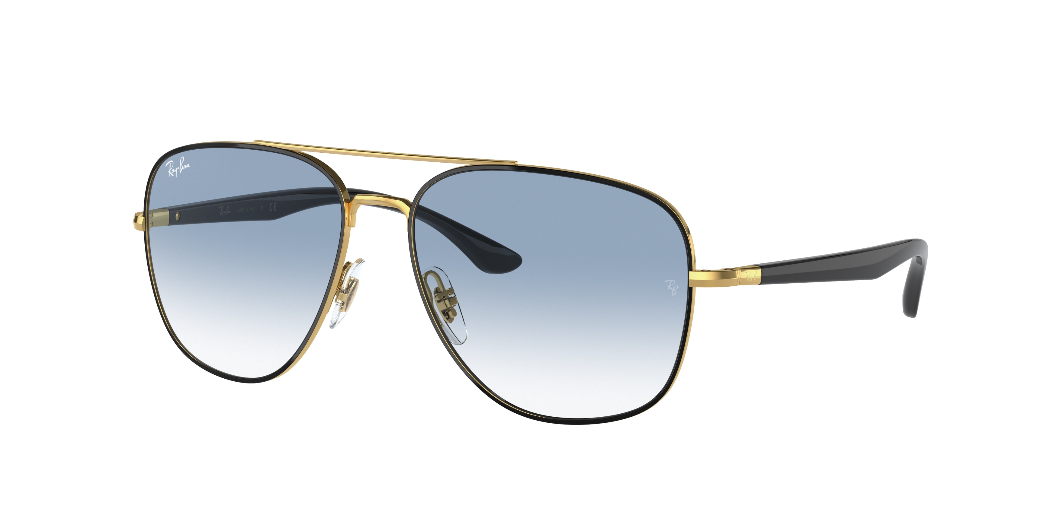 Ray-ban  RB3683 90003F Black On Gold (Light Blue Gradient)