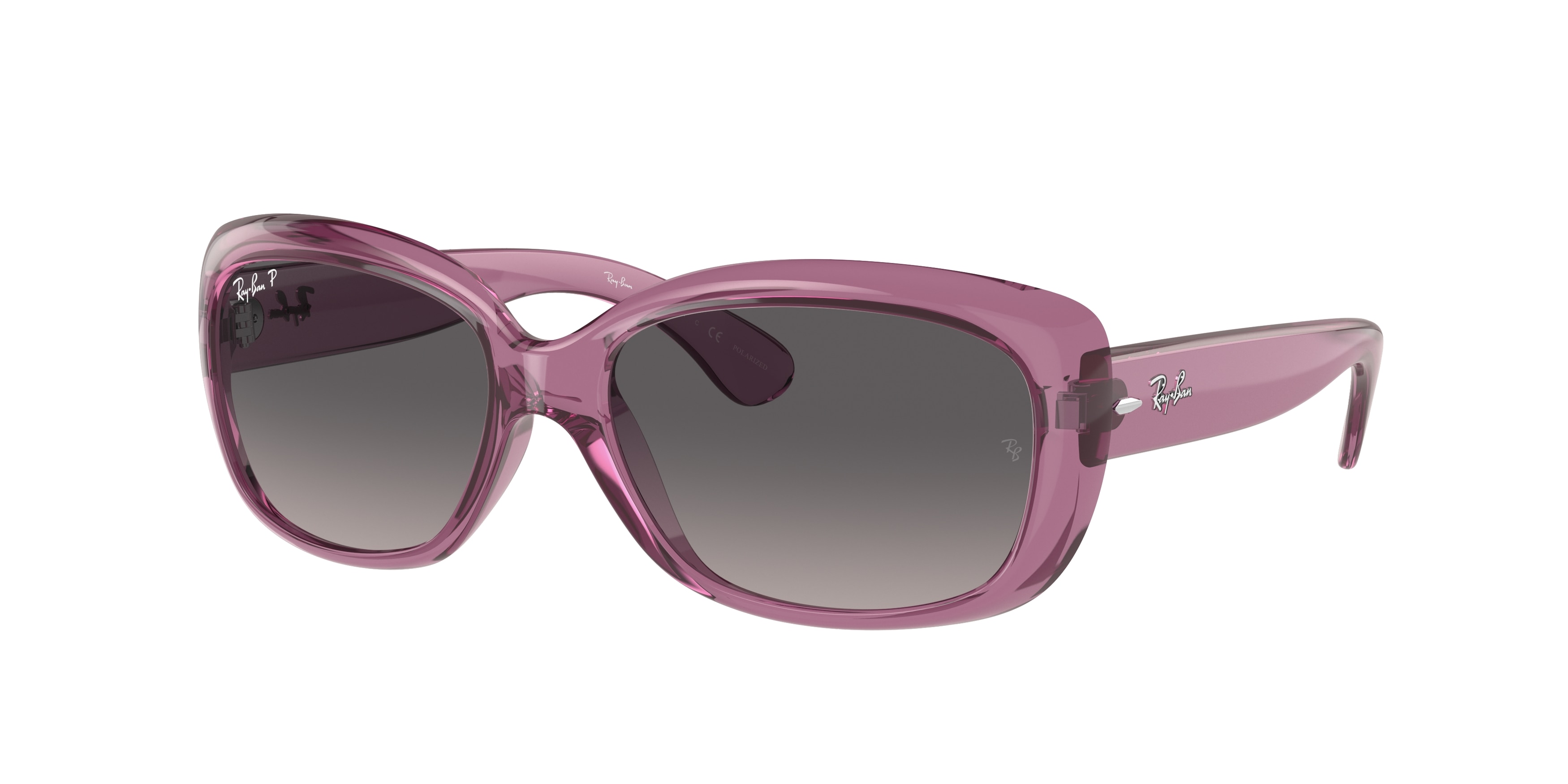 Ray-ban Jackie Ohh RB4101 6591M3 Transparent Violet Polarized (Grey Gradient Polar)
