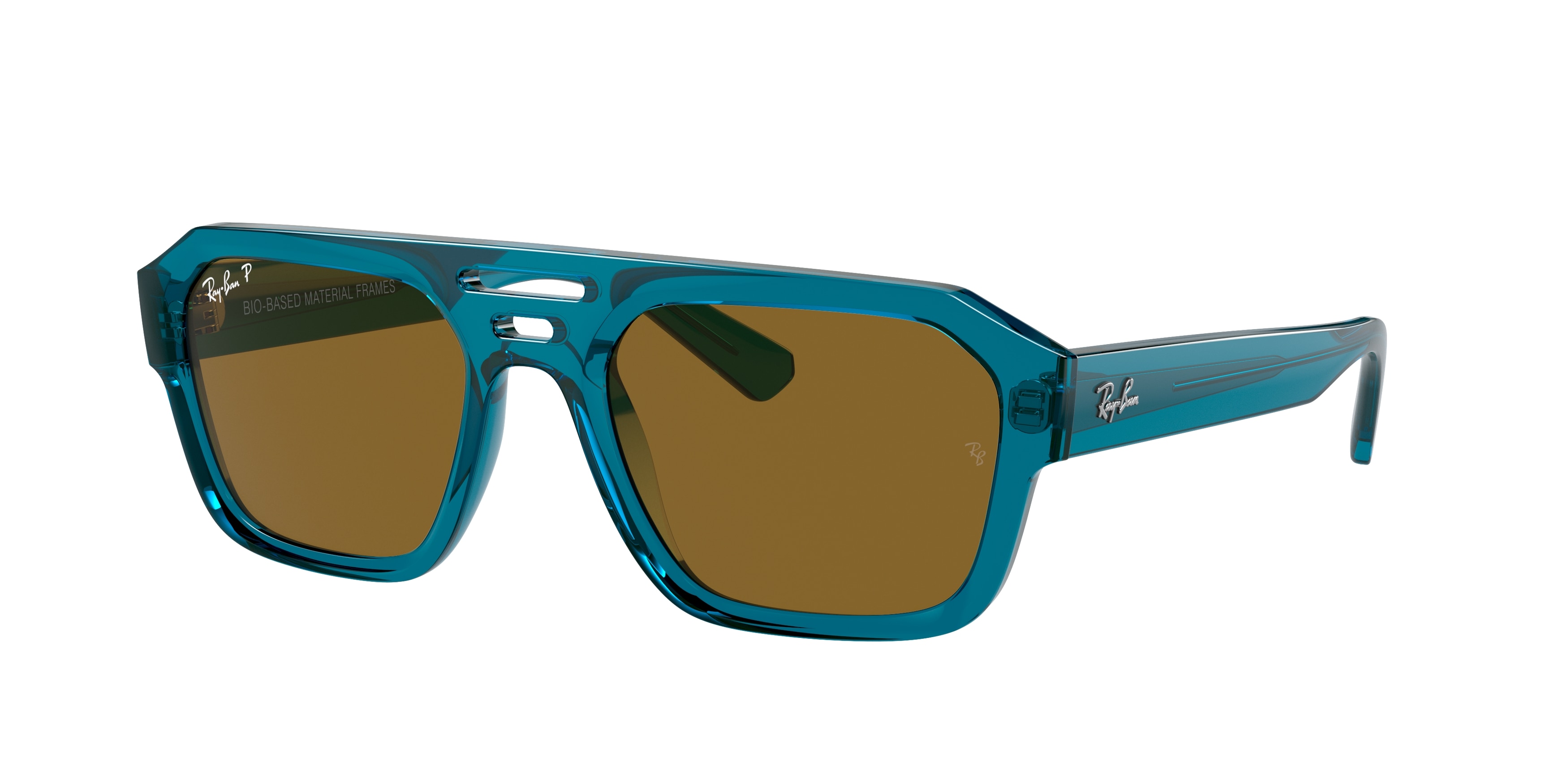 Light blue shop frame sunglasses