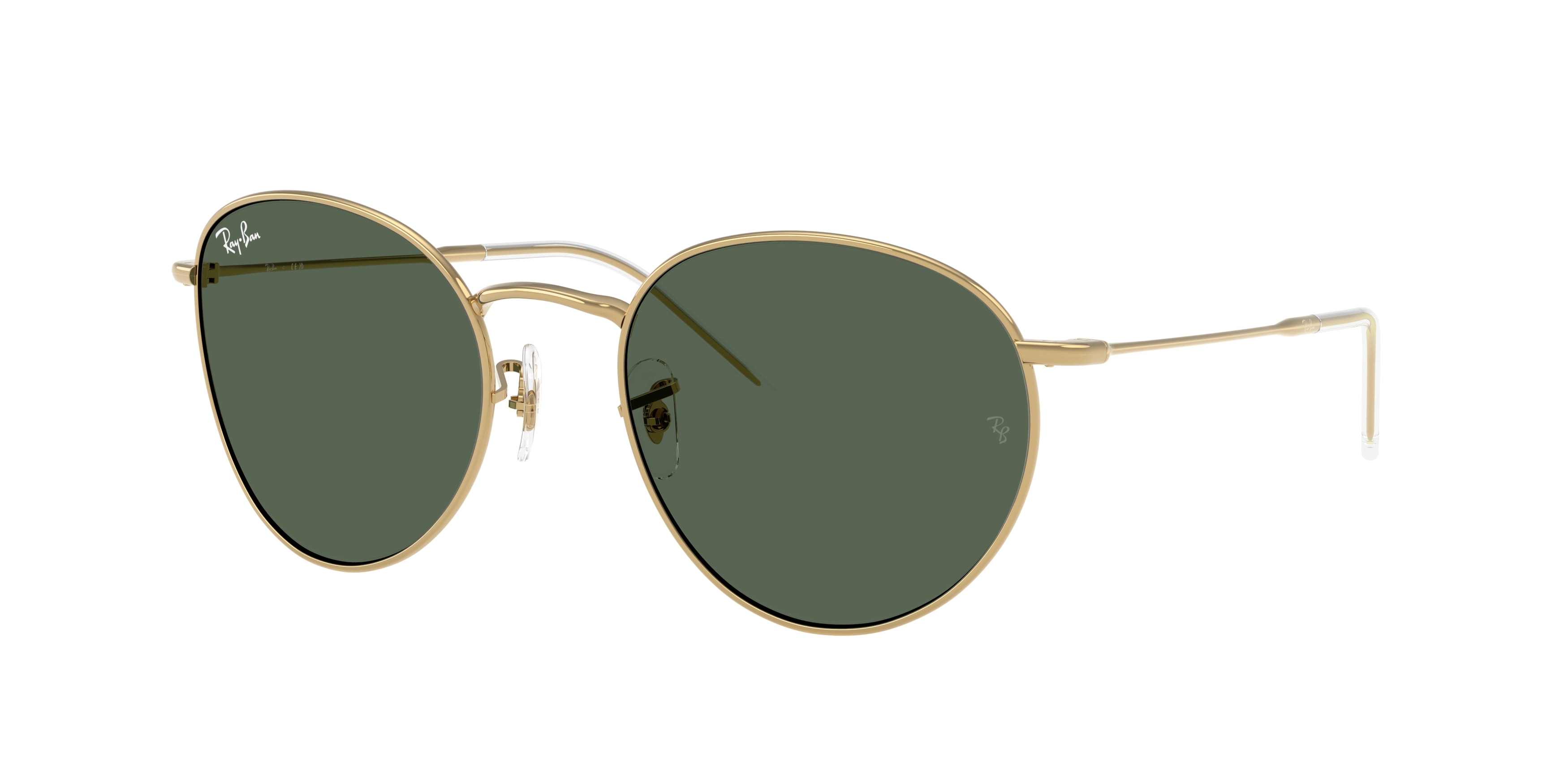 Ray-ban Round Reverse RBR0103S 001/VR Arista Gold (Dark Green)