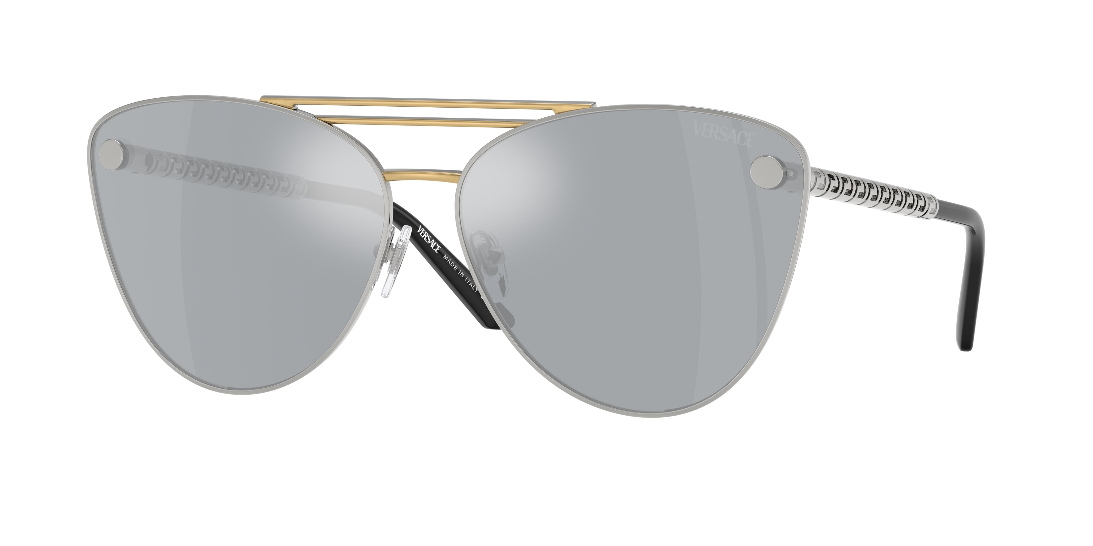 Versace silver mirror sunglasses outlet