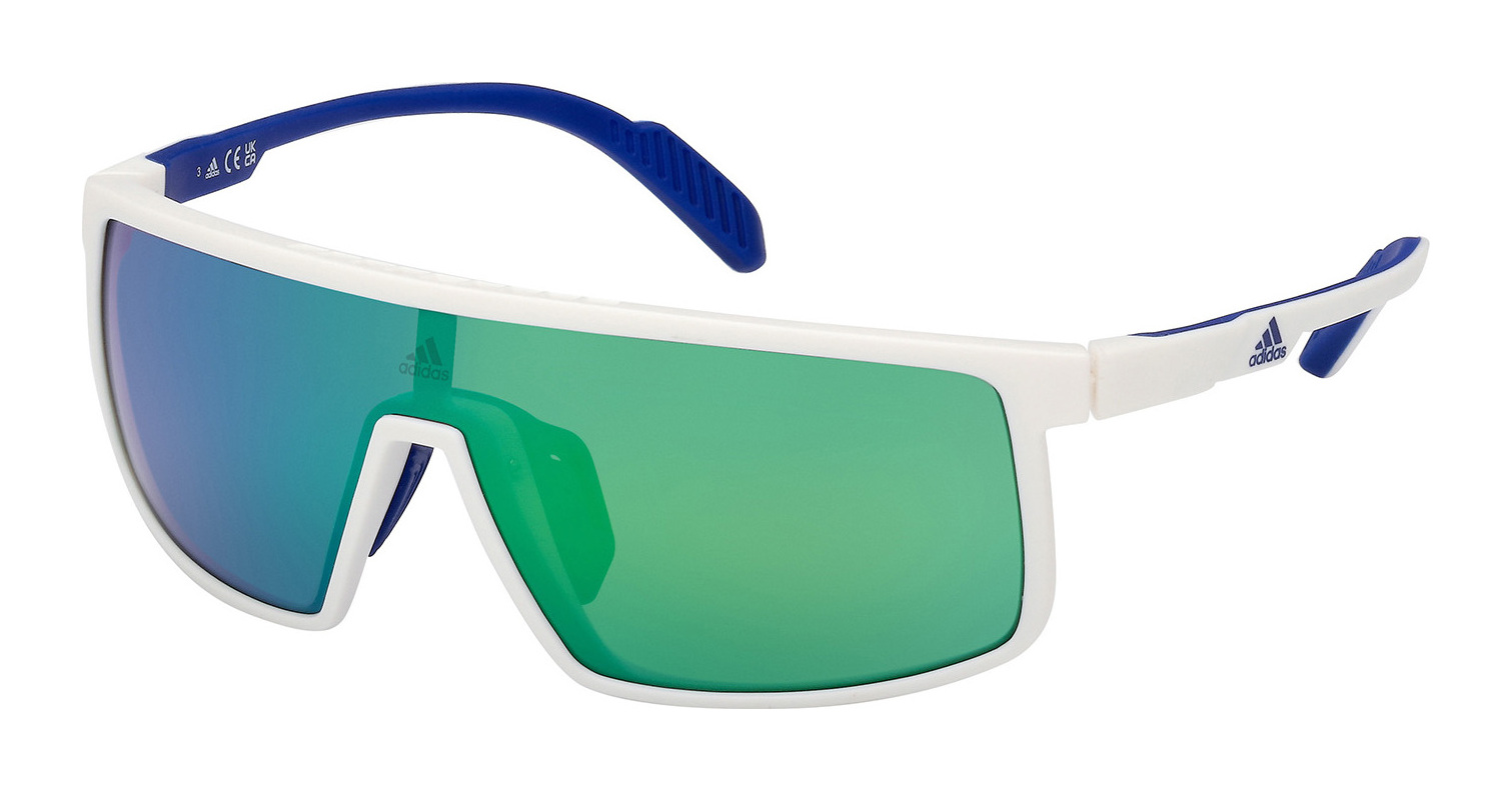 Buy Adidas Sport Sp0057 21q White Green Mirror prescription