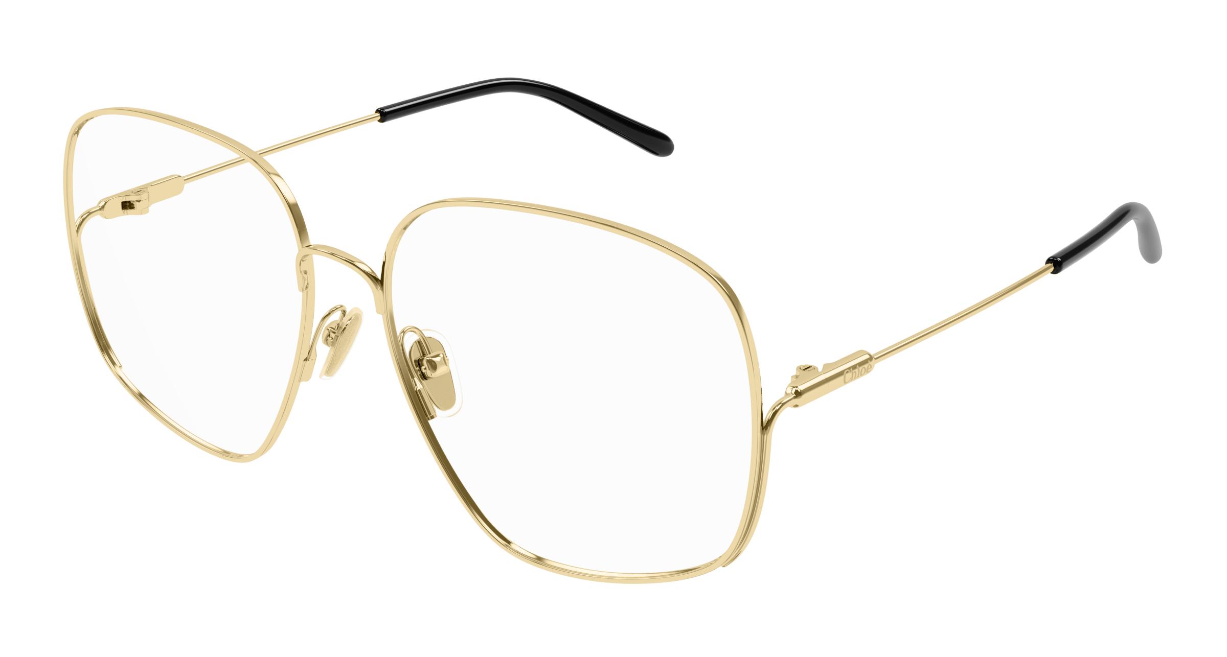 Chloé gold aviator optical glasses sales