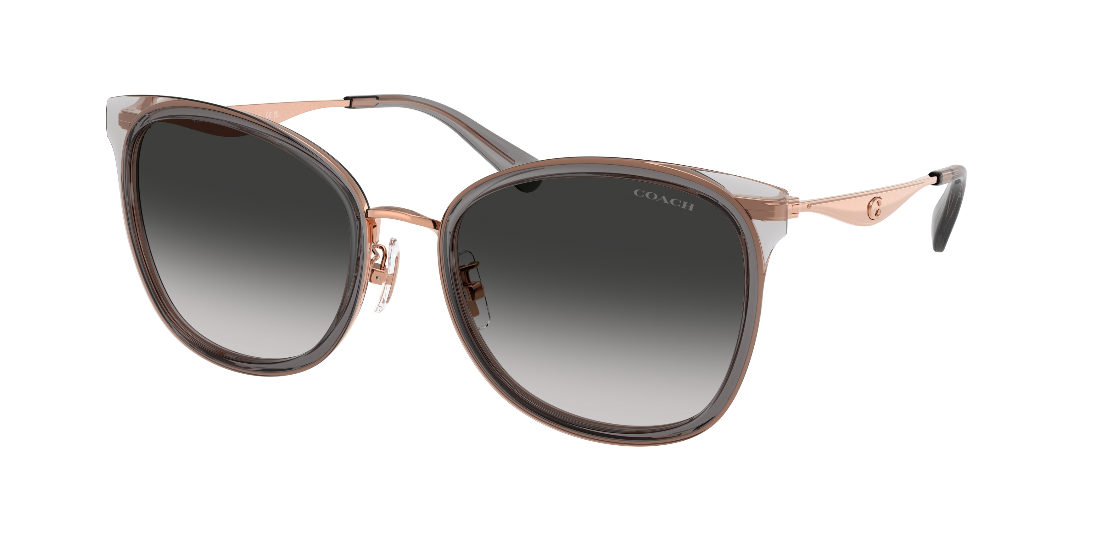 Buy Coach Rose Gold/dark Grey Sunglasses Online