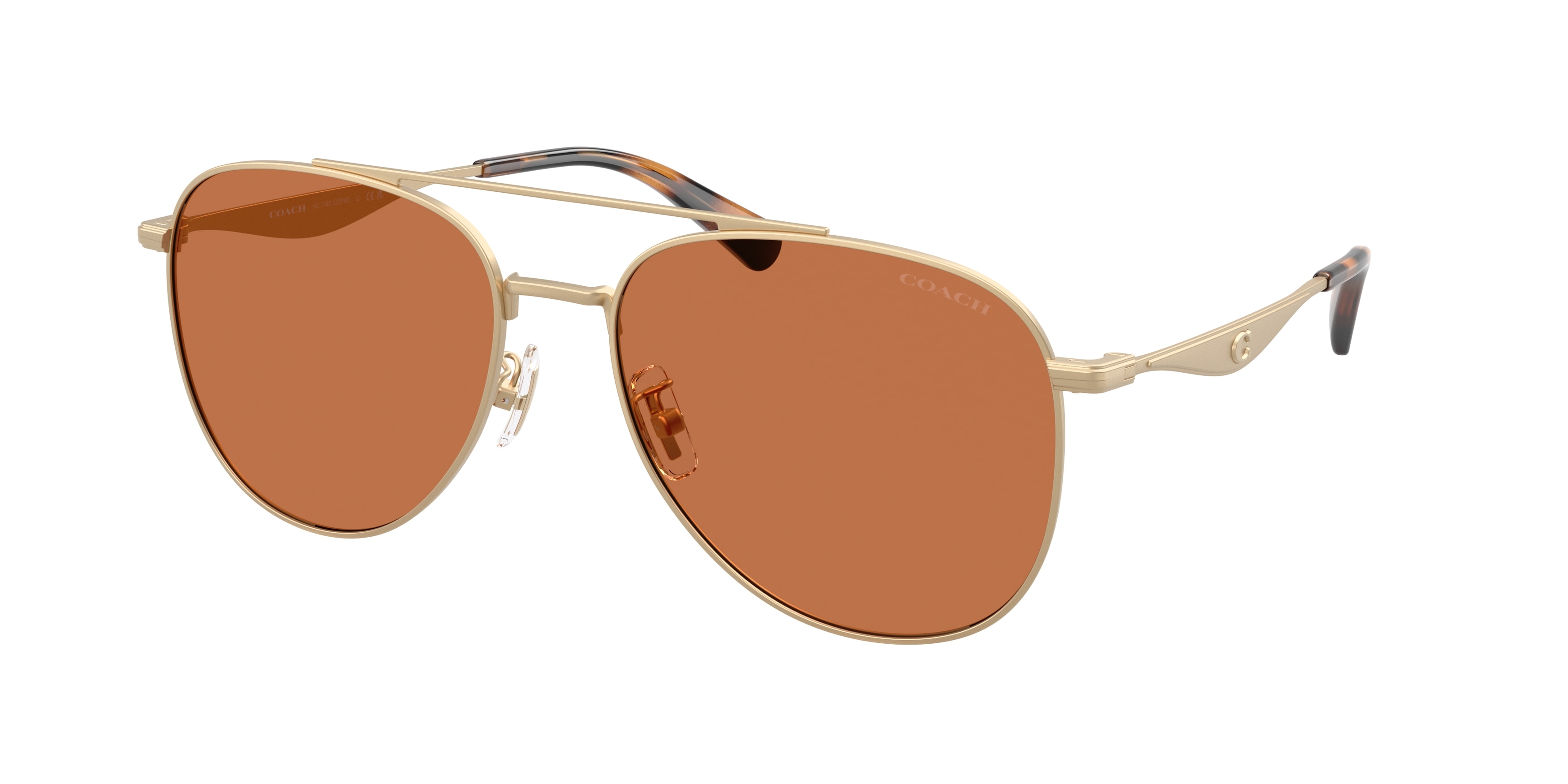 Buy Coach Satin Light Gold Sunglasses Online - Sunglasses.ie display picture 2