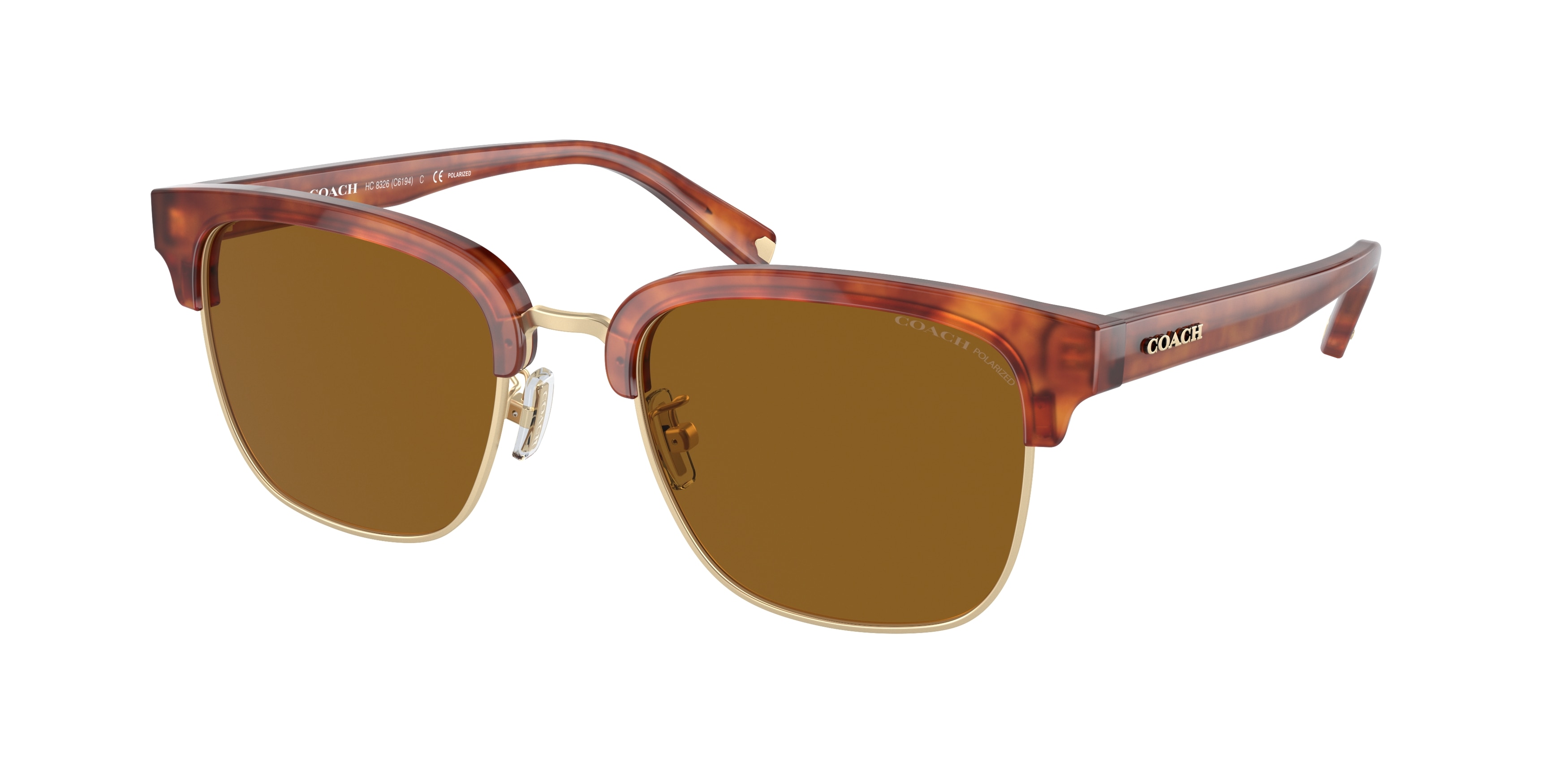 Coach sunglasses gold tortoise sales