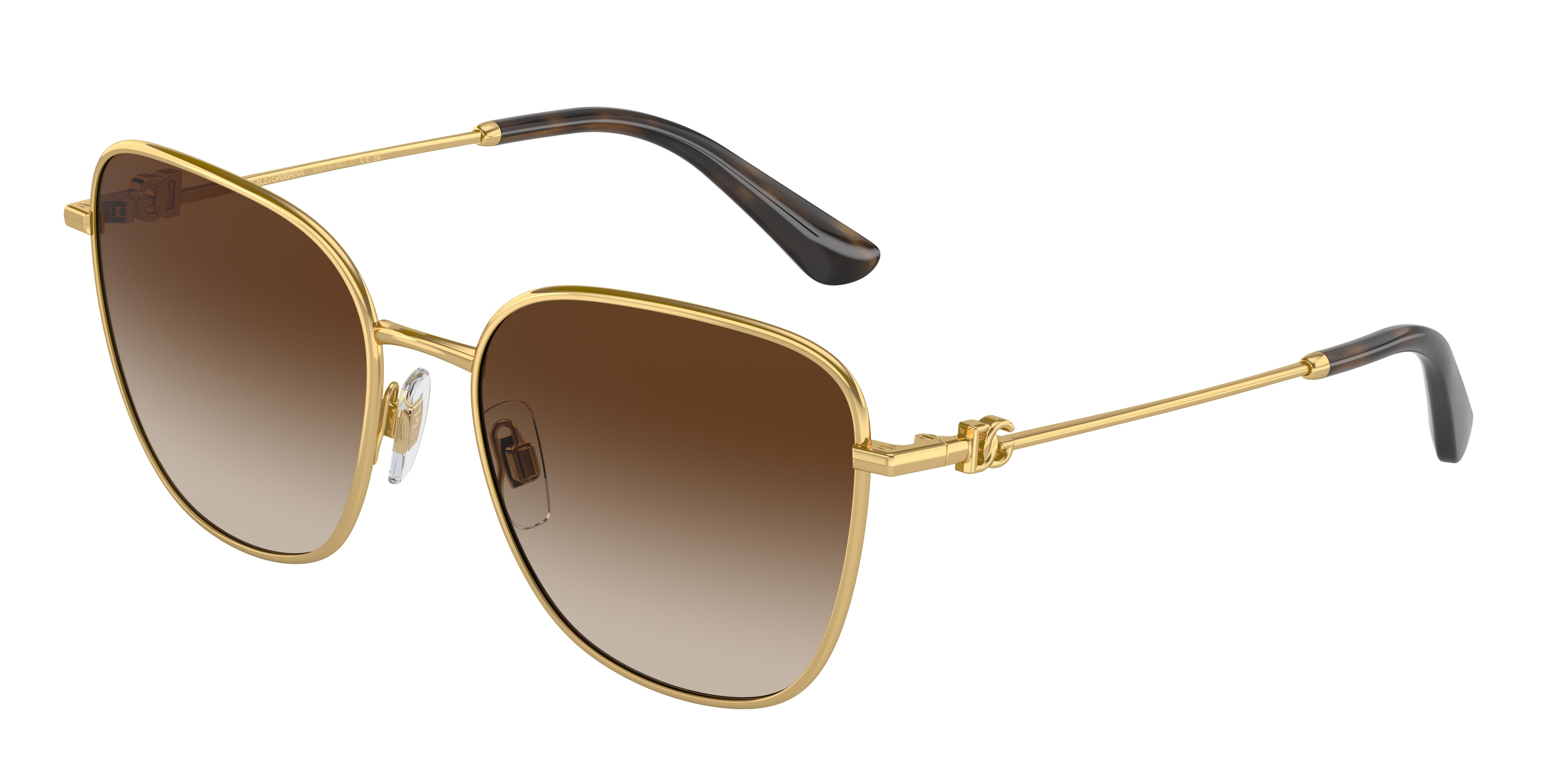 Dolce and gabbana round gold sunglasses clearance