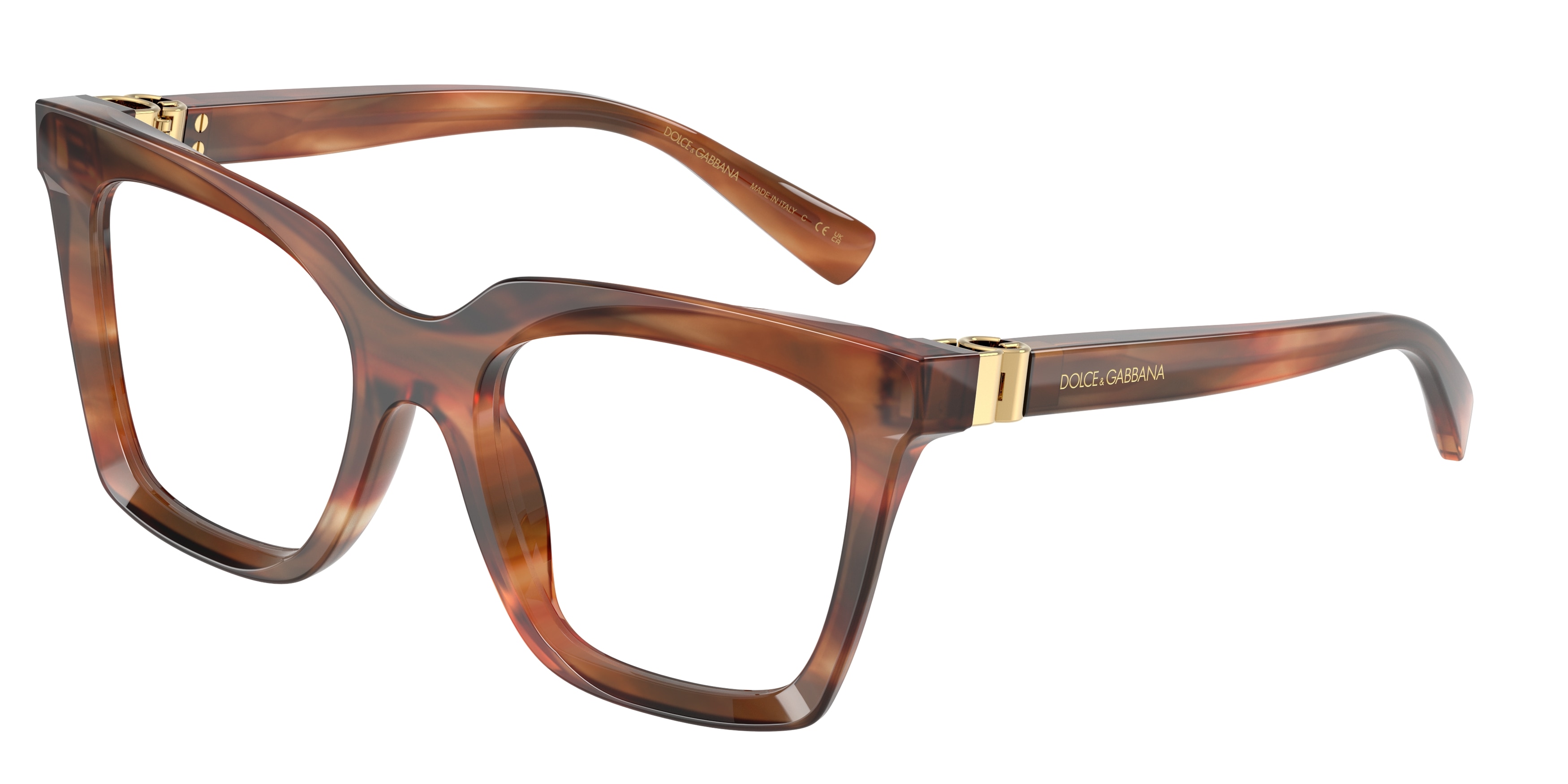 Buy Dolce Gabbana Striped Brown Glasses Online