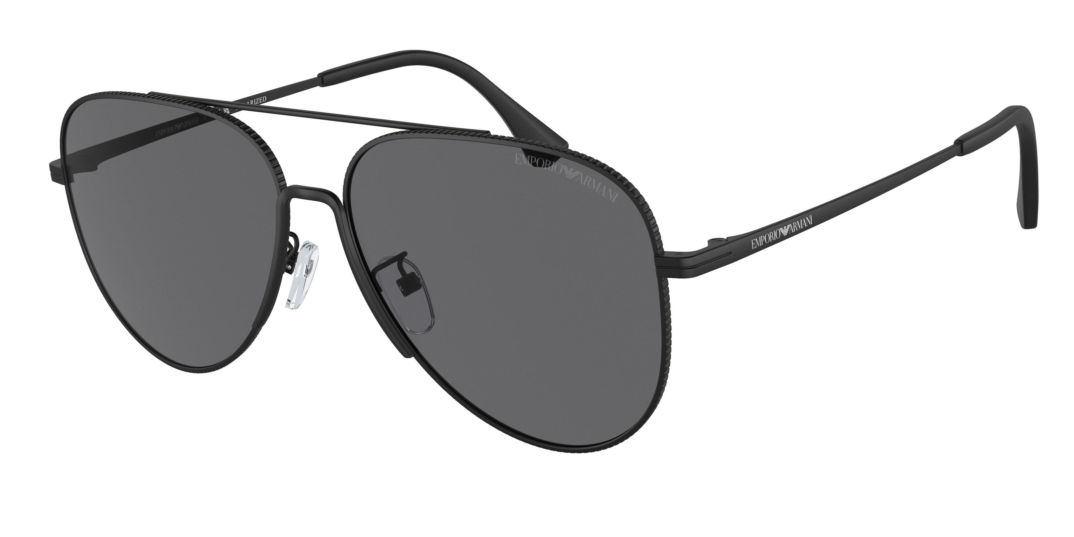 Buy Emporio Armani Matte Black Polarized Sunglasses Online