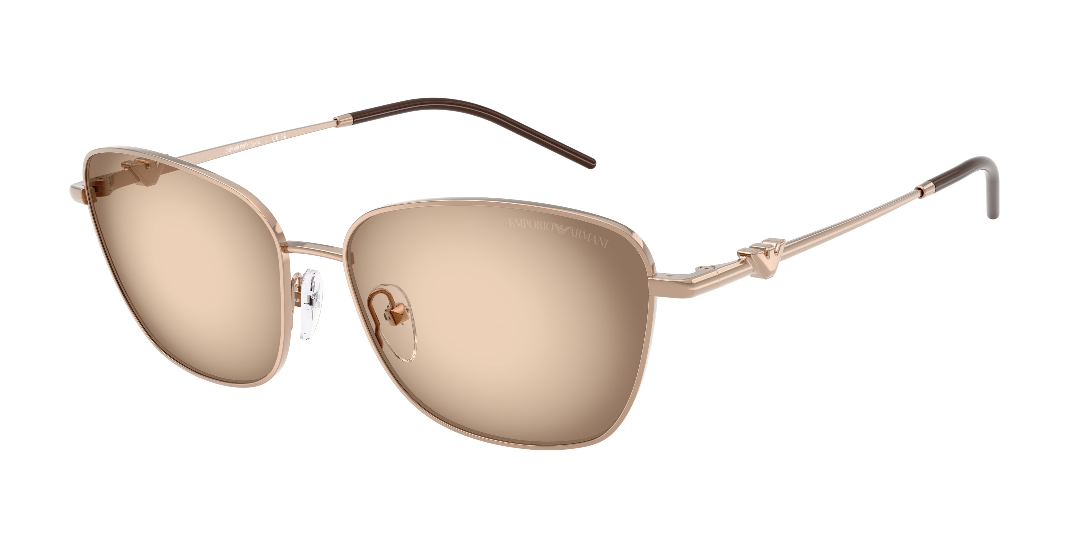 Emporio Armani Women\'s Rose Gold Sunglasses! Emporio Armani EA2146 Round Sunglasses For Women main image 4