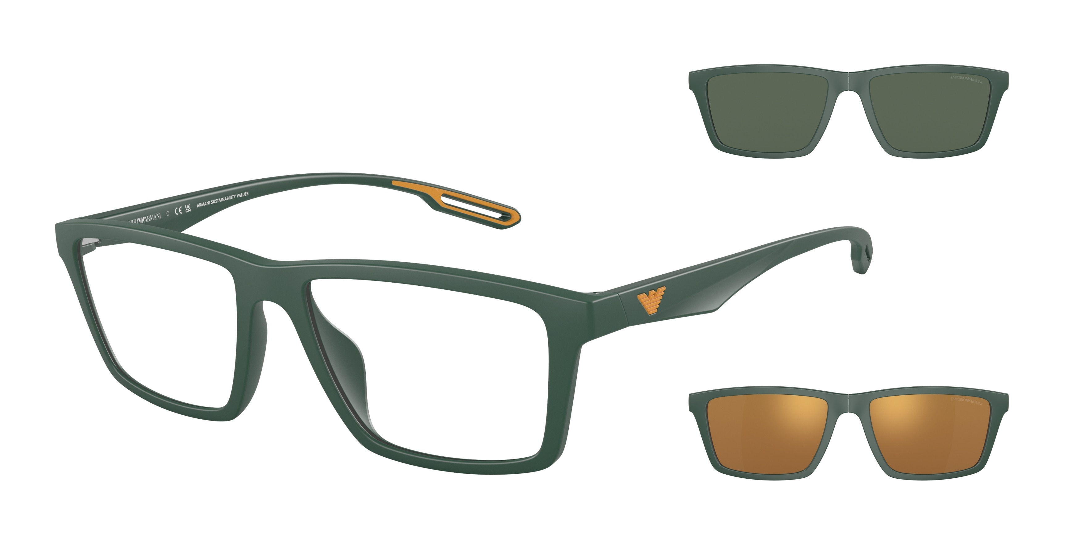 Armani sales sunglasses green