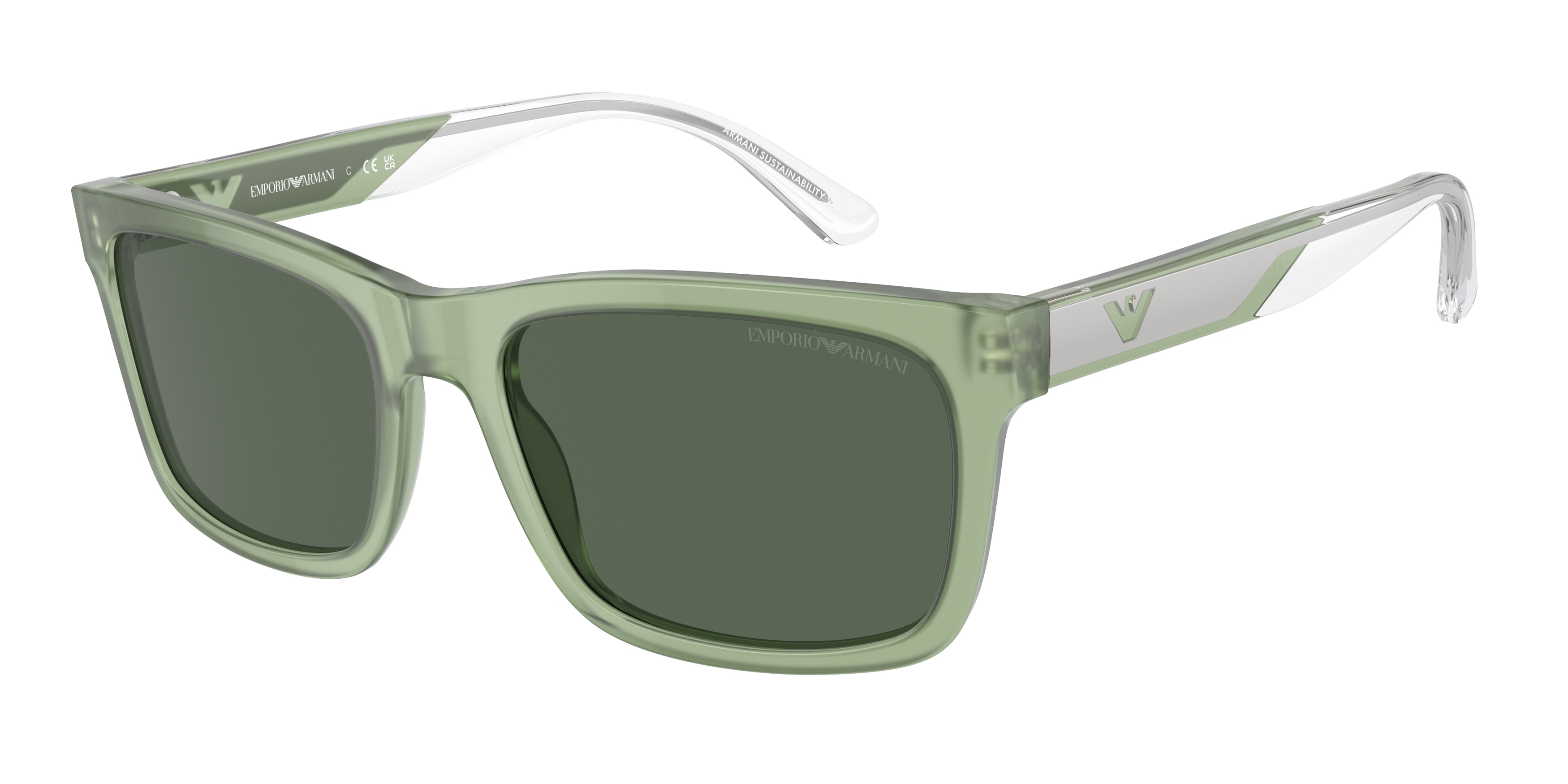 Armani green sunglasses hot sale