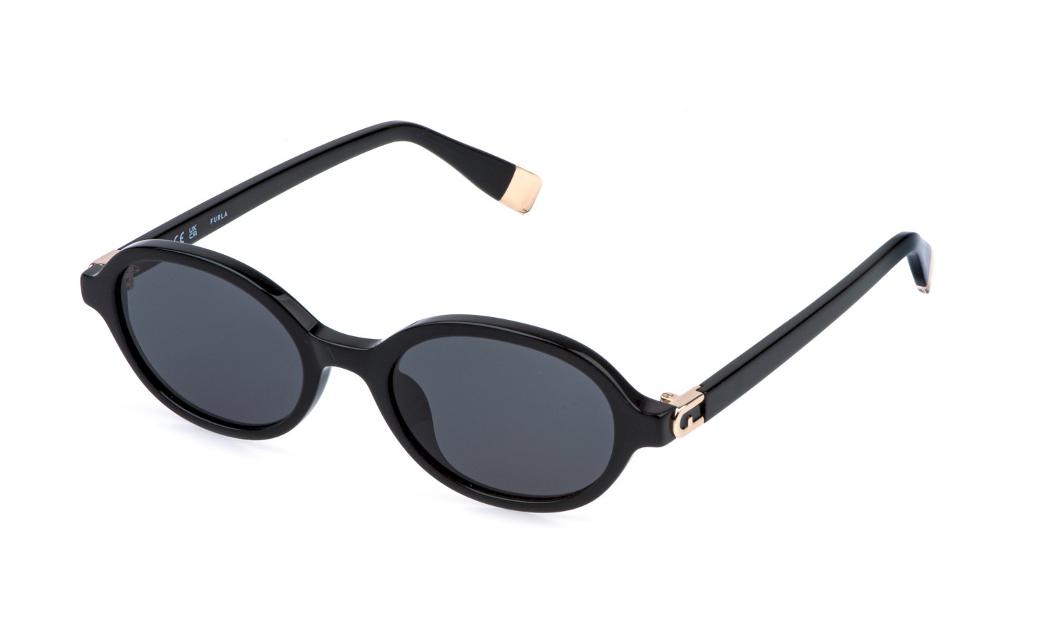 Furla METROPOLIS　SU 4327 Sunglasses Furla SFU887 - 0700 Glossy Black | Sunglasses Woman