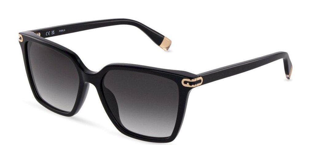 Buy Furla Shiny Black Sunglasses Online - Sunglasses.ie display picture 1