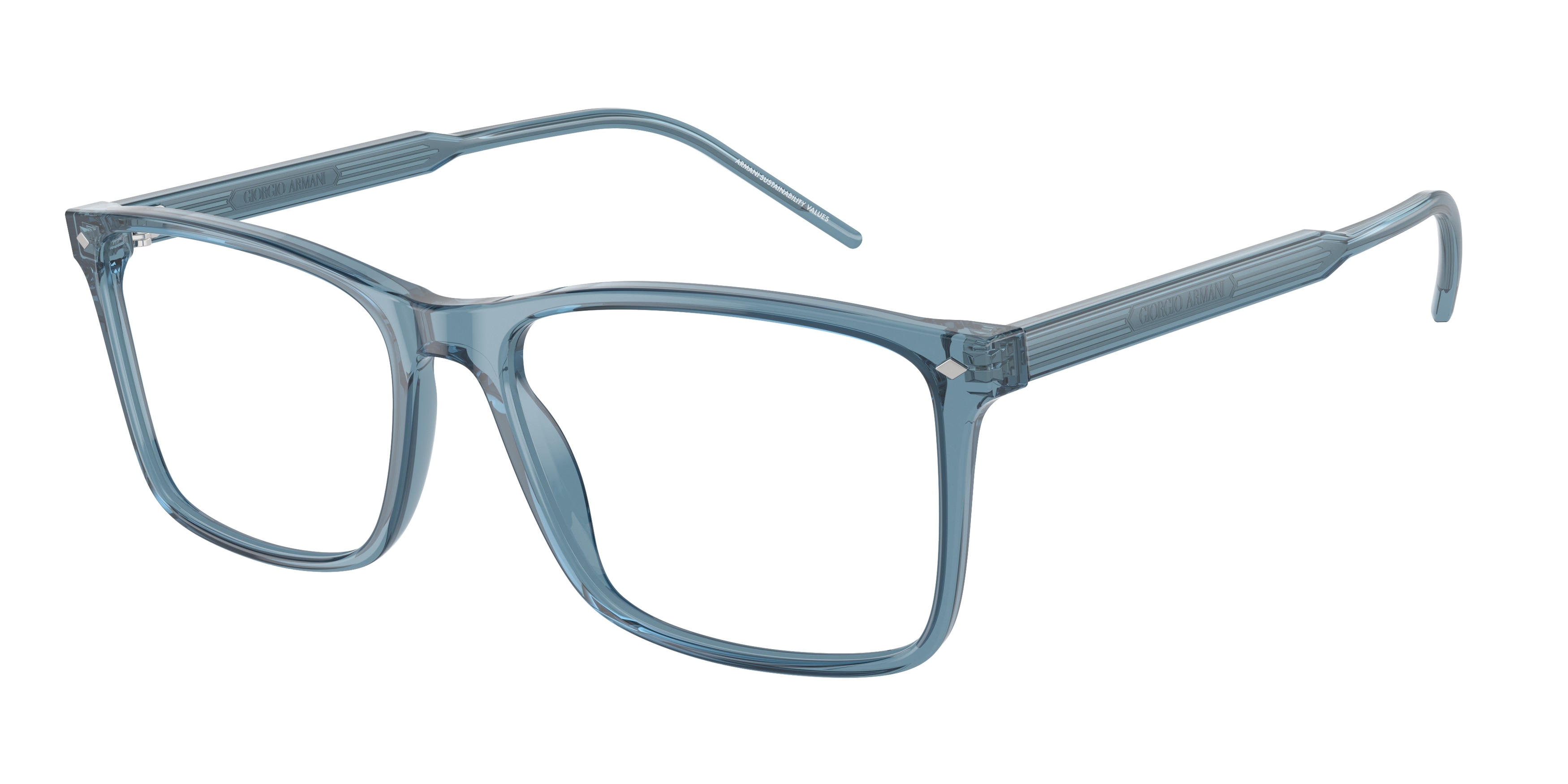 Buy Giorgio Armani Transparent Blue Glasses Online