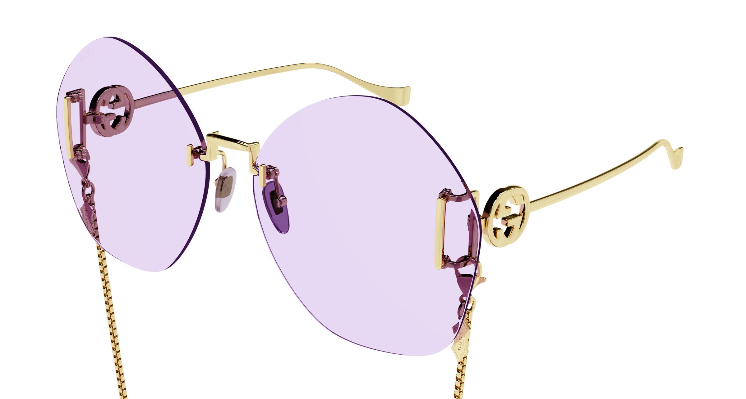 Gucci round rimless sunglasses discount