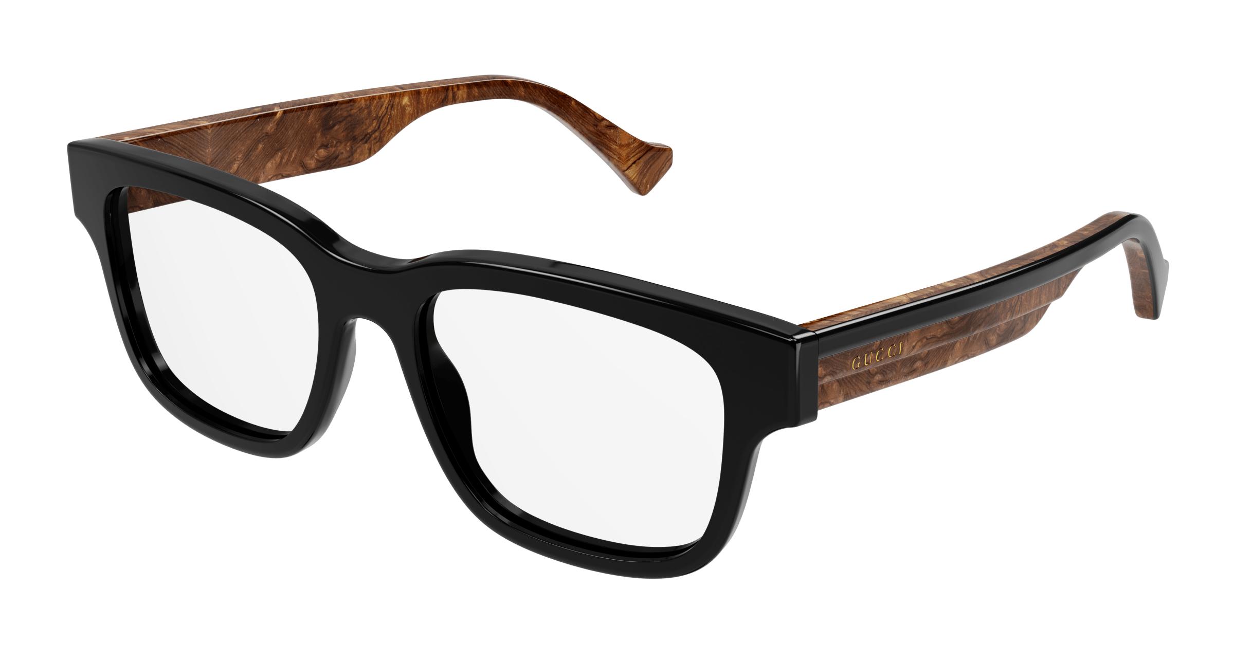 Gucci wood 2024 frame glasses