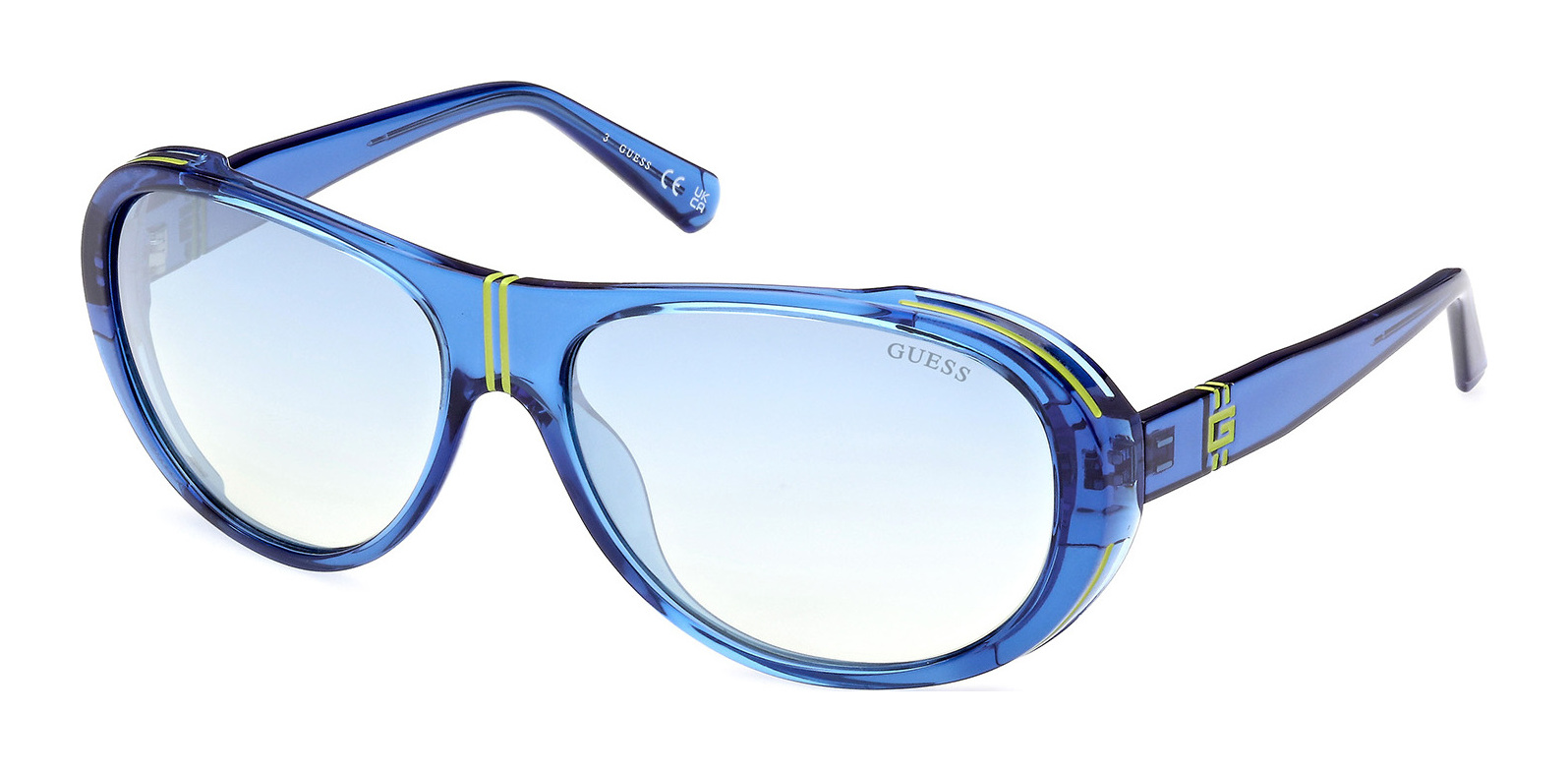 Guess blue on sale mirrored sunglasses