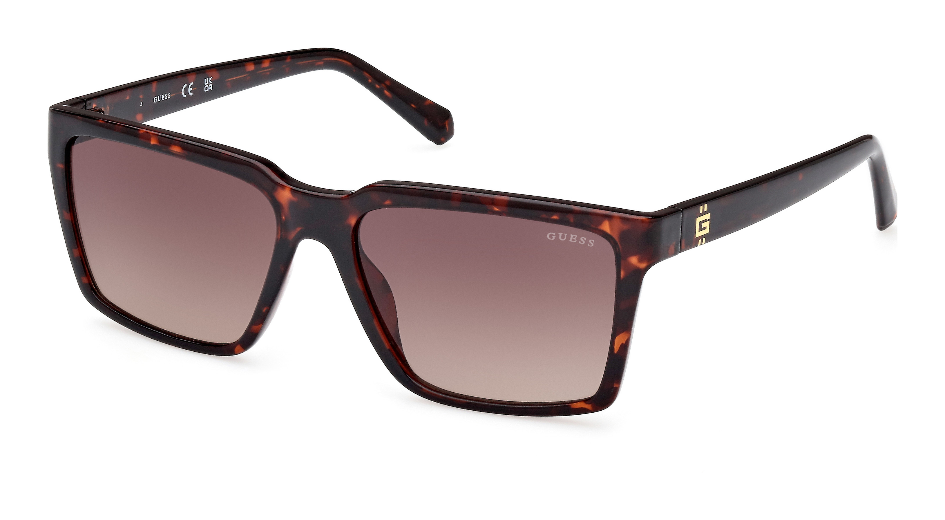 Buy Guess Gu00084 52f Dark Havana Gradient Brown prescription