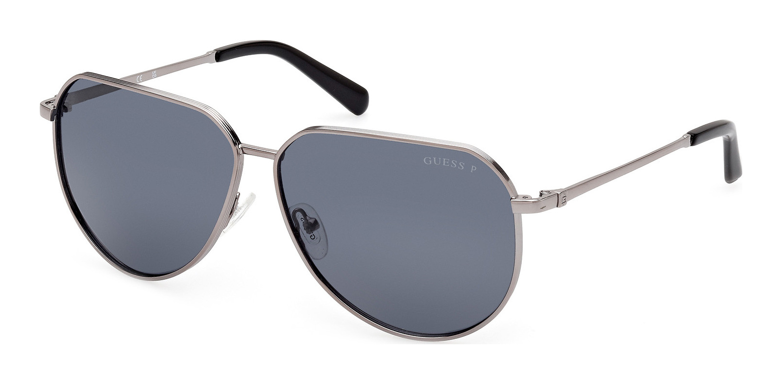 Buy Guess Gu00089 08d Shiny Gunmetal Smoke Polarized