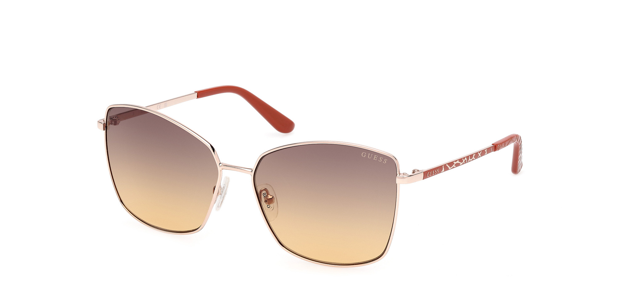 Buy Guess Shiny Pale Gold Animal/monocolor Sunglasses Online