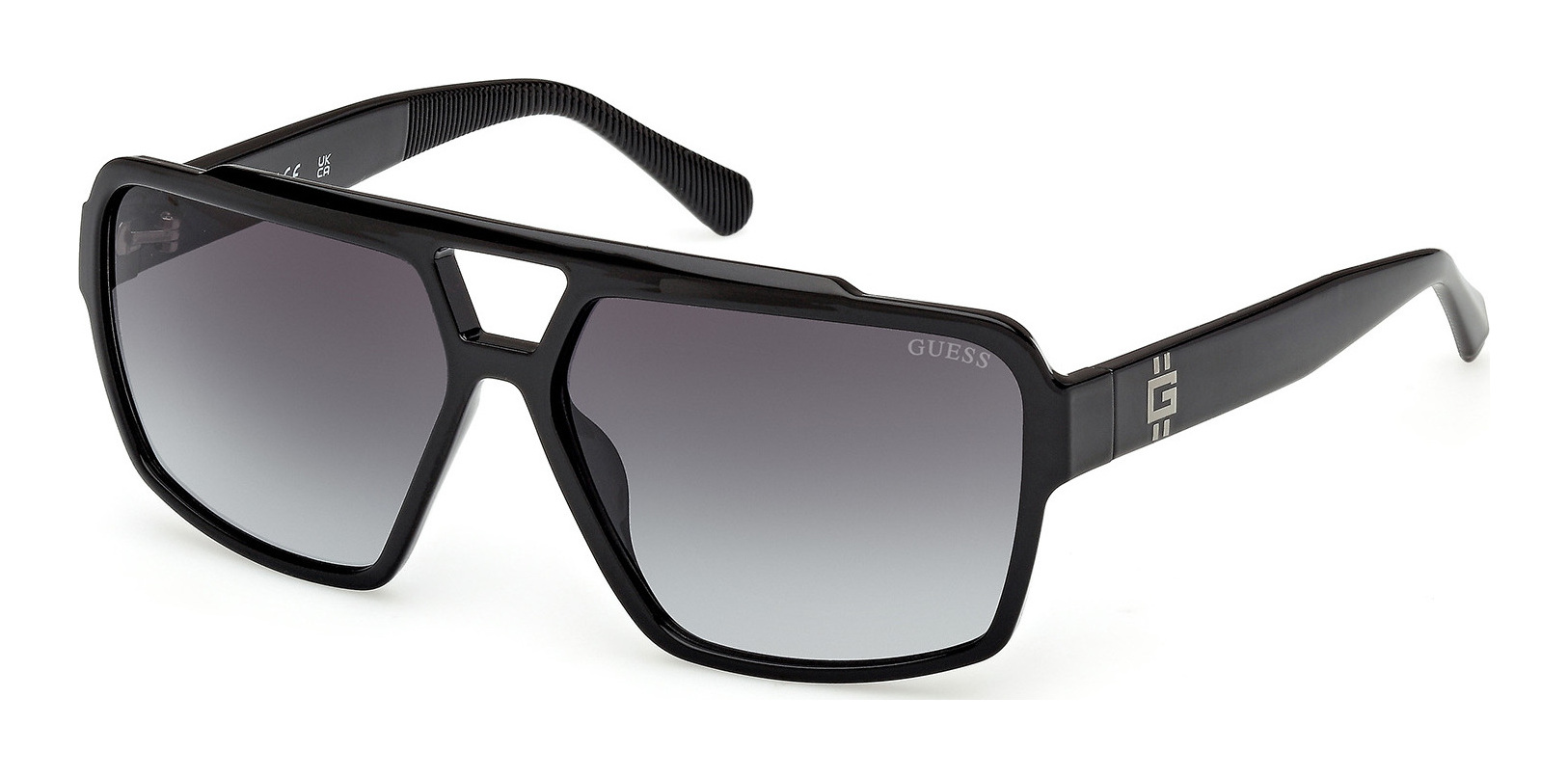 GUESS shinny Black Plastic Sunglasses 20-Rhinestone Gold Logo GO00069-01B NEW Guess Sunglasses GU00109-S 01B main image 3