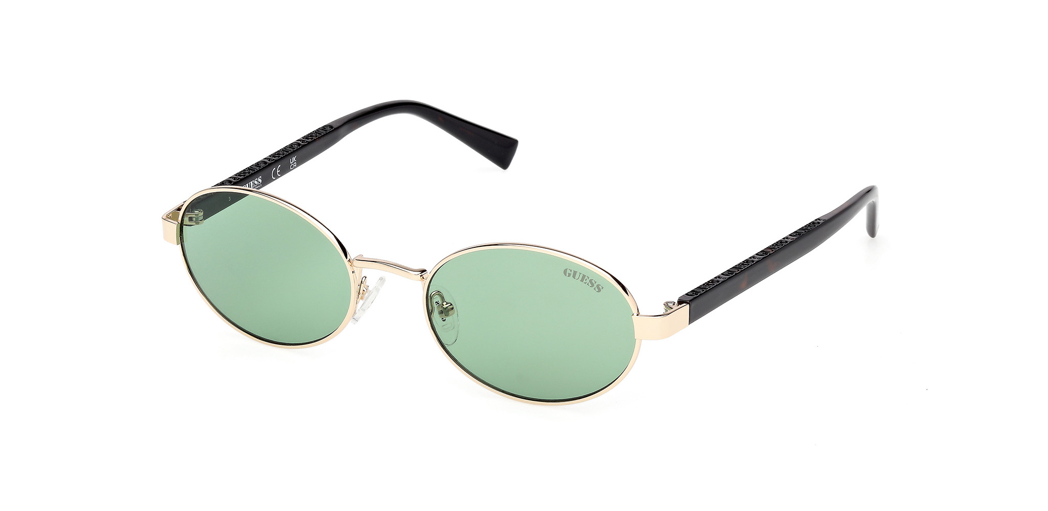 Buy Guess Shiny Pale Gold Dark Havana Sunglasses Online