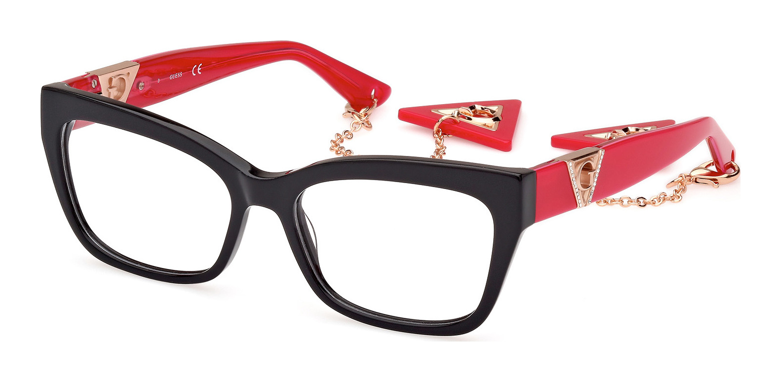Red guess sale glasses