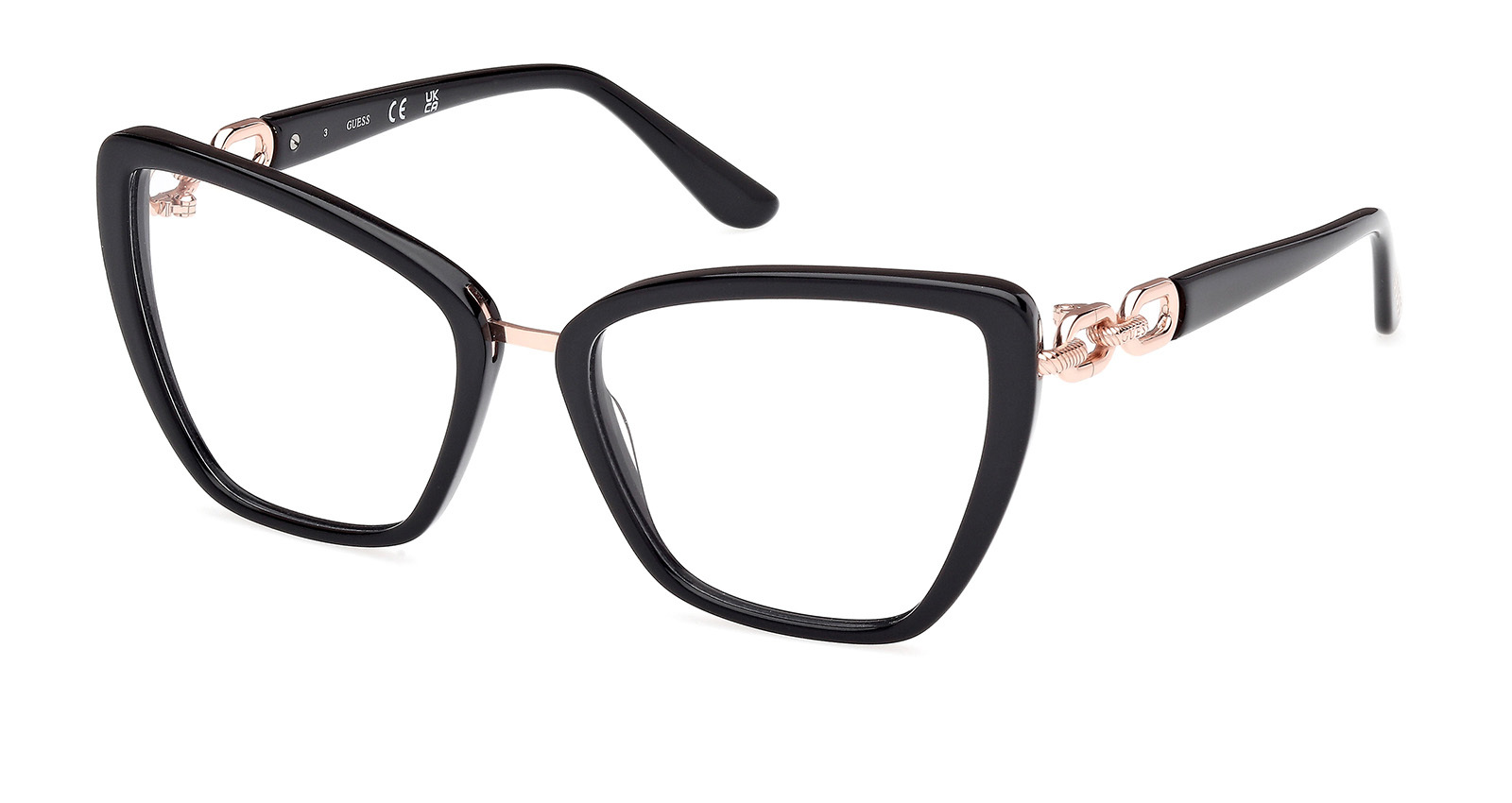 メガネ Guess FW25 Guess - GU50180 - 052 (GU50180 052) guess_gu50180_001_shiny_black.jpg