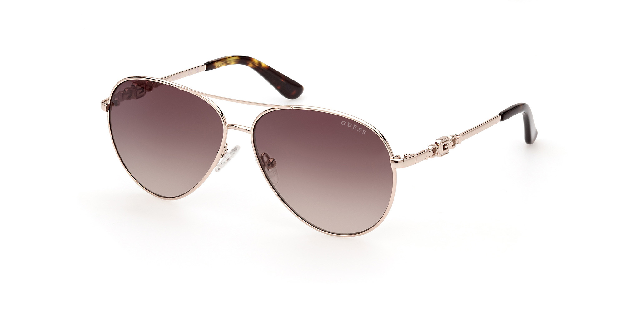 Buy Guess Shiny Pale Gold Sunglasses Online