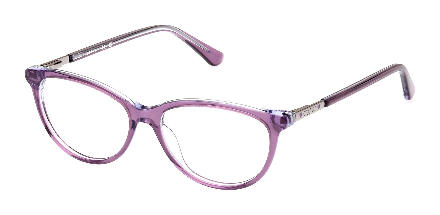 Guess purple glasses on sale frames