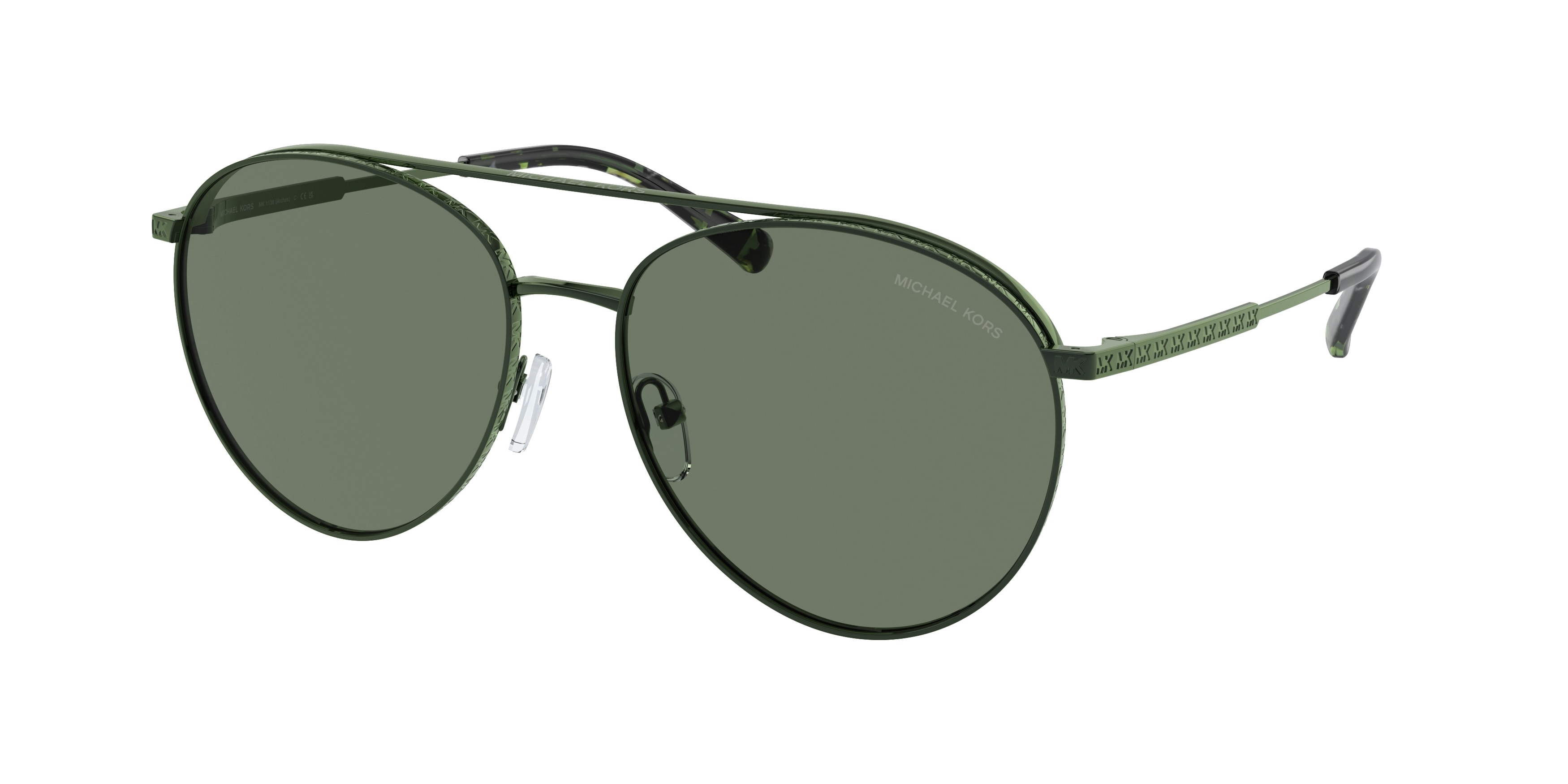Michael kors online green aviator sunglasses