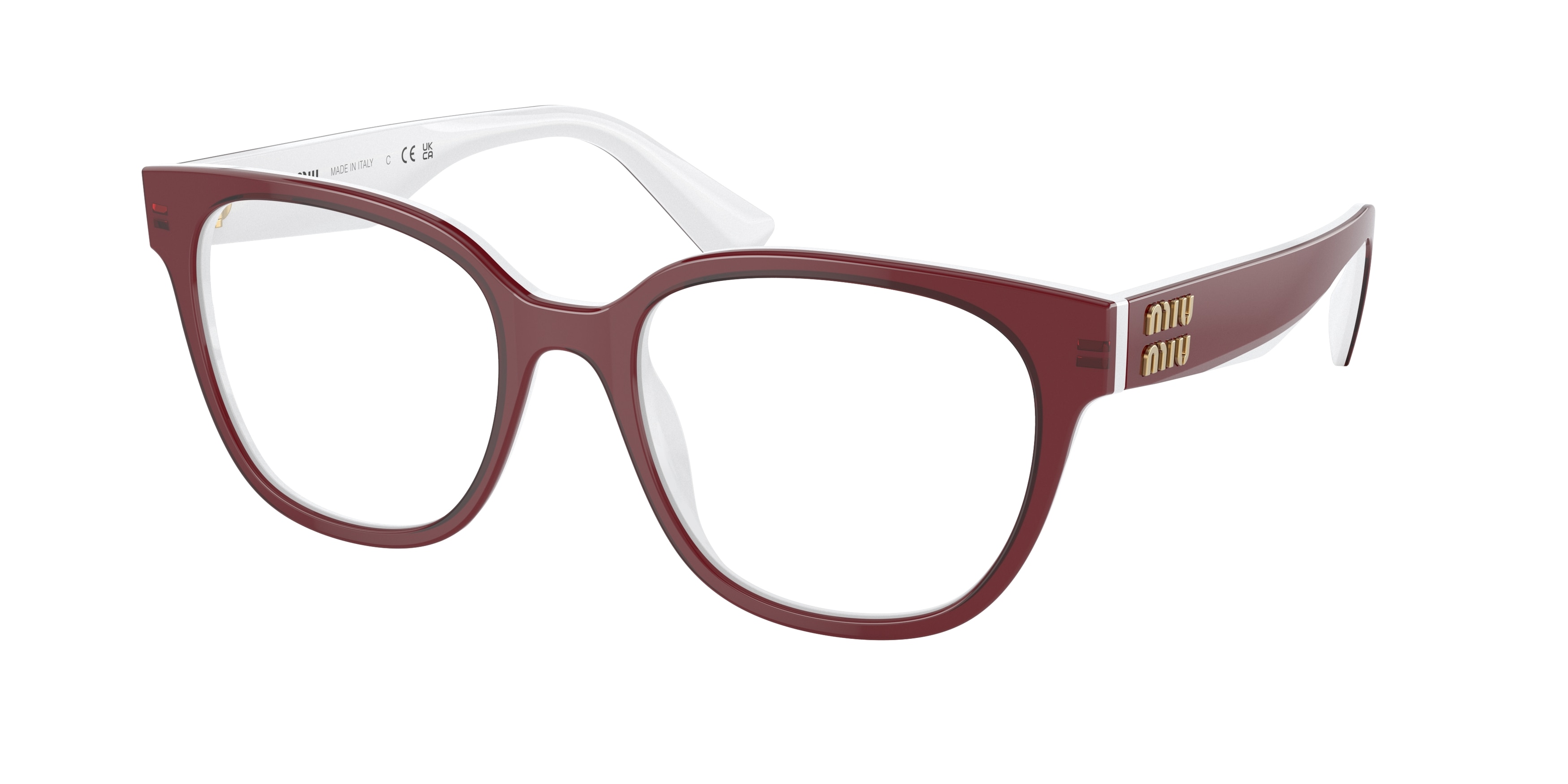 Buy Miu Miu MU 02VV 10d1o1 Red White prescription Glasses