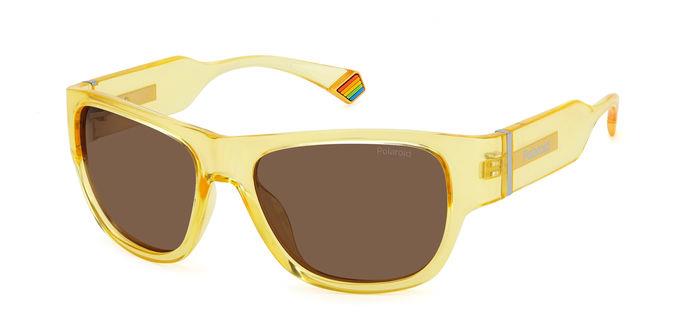 Yellow sales polaroid sunglasses