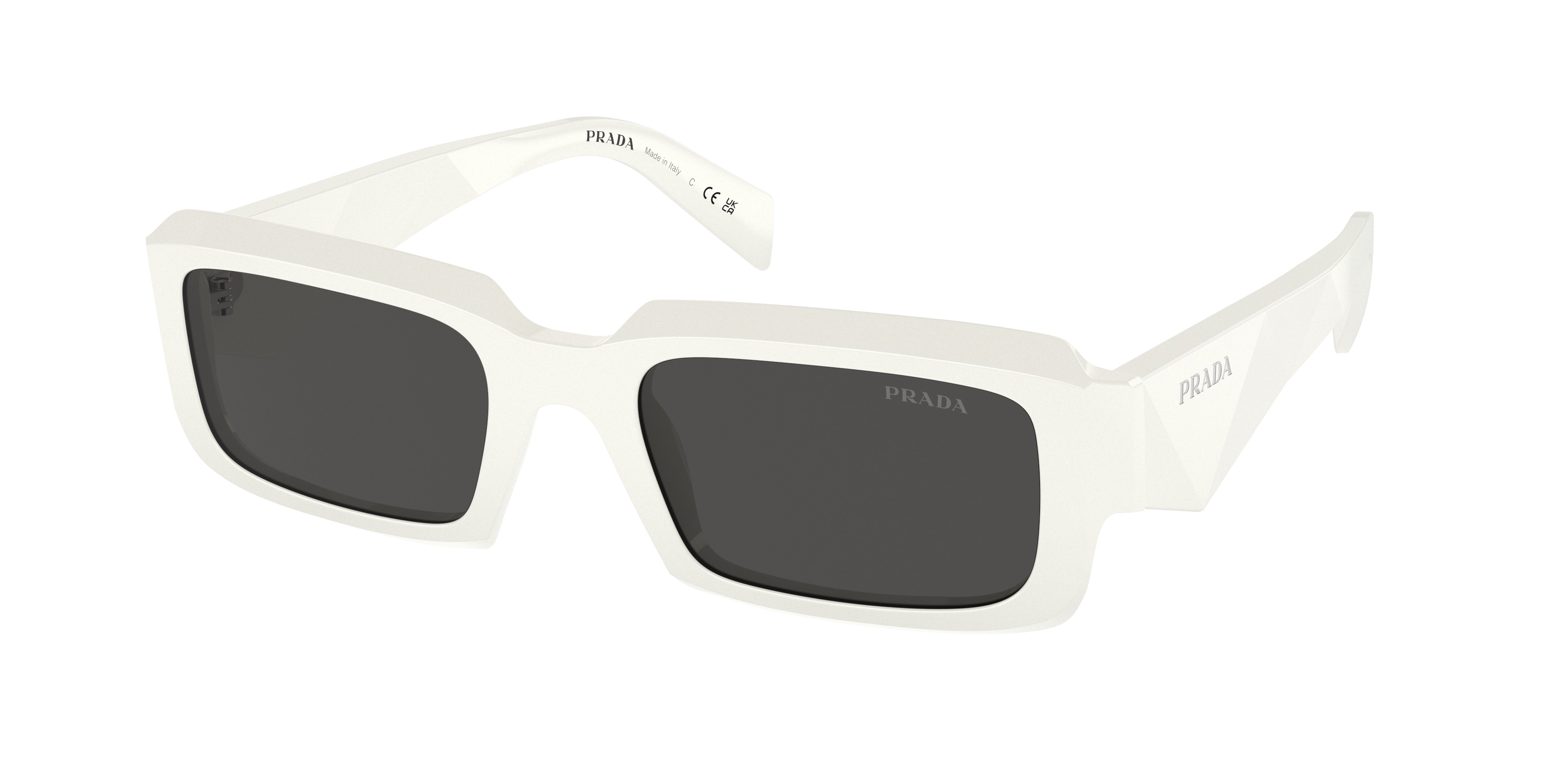 Mens prada sunglasses white clearance frame
