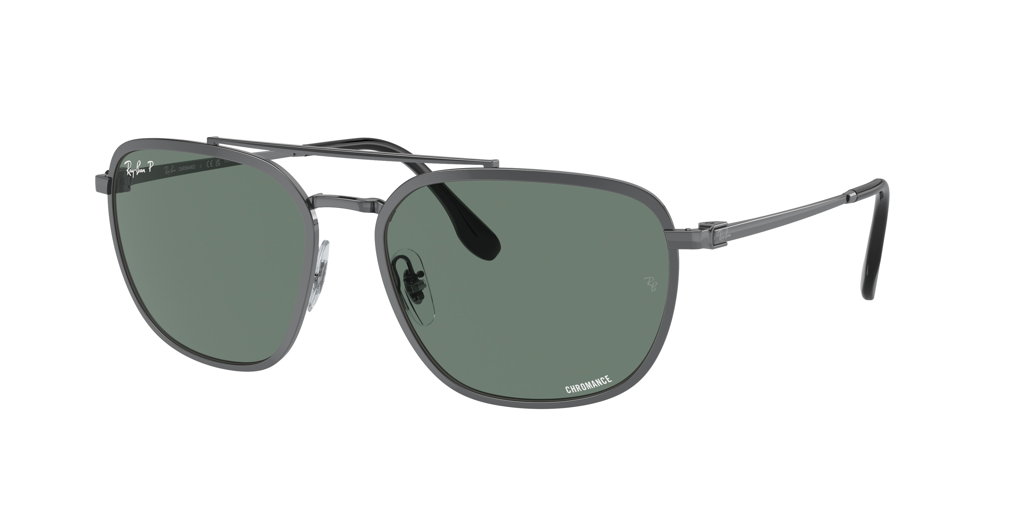 Ray ban polarized 2024 gunmetal aviator sunglasses