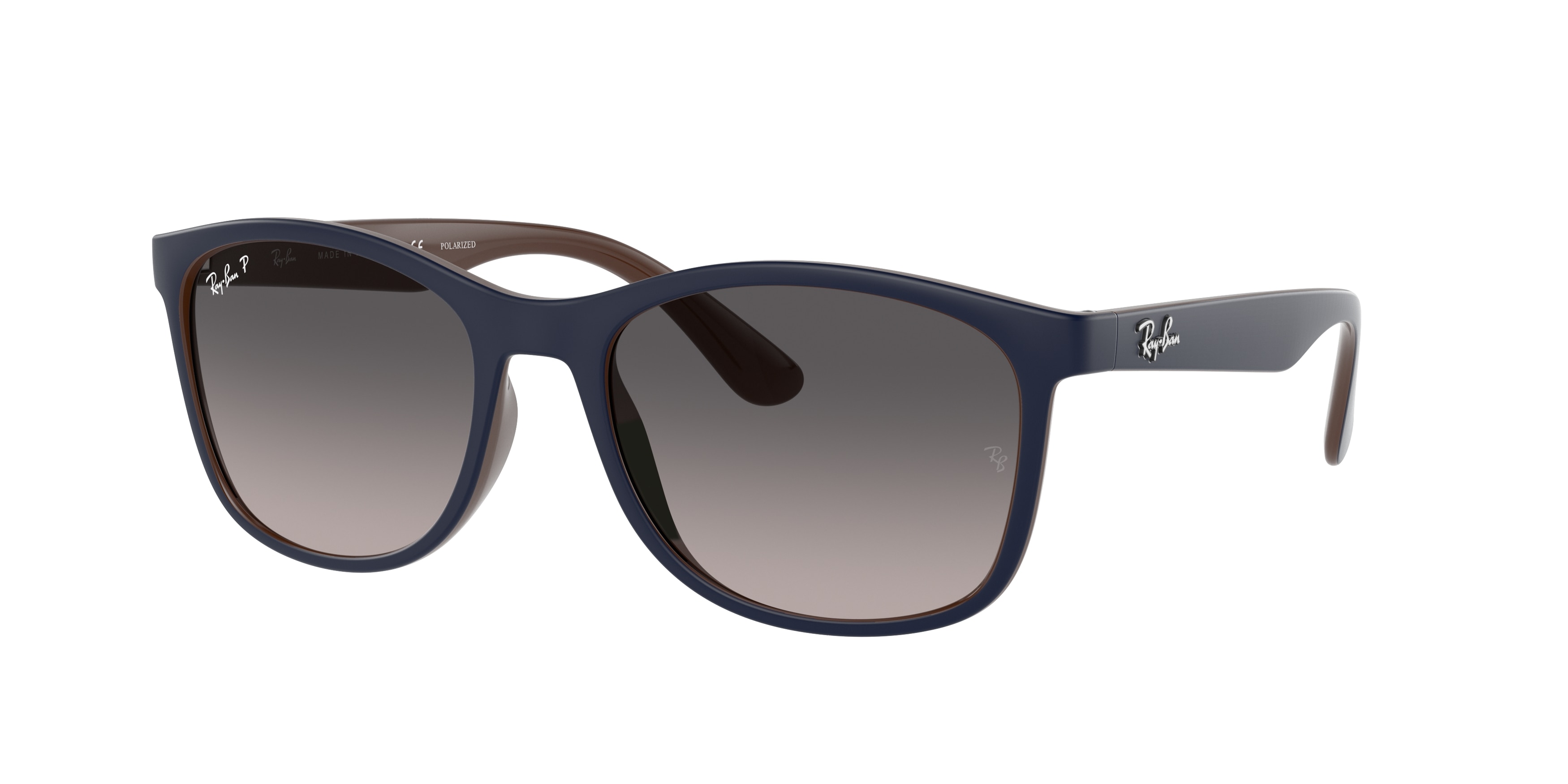 Buy Ray Ban RB4374 6601m3 Blue On Brown Polarized prescription